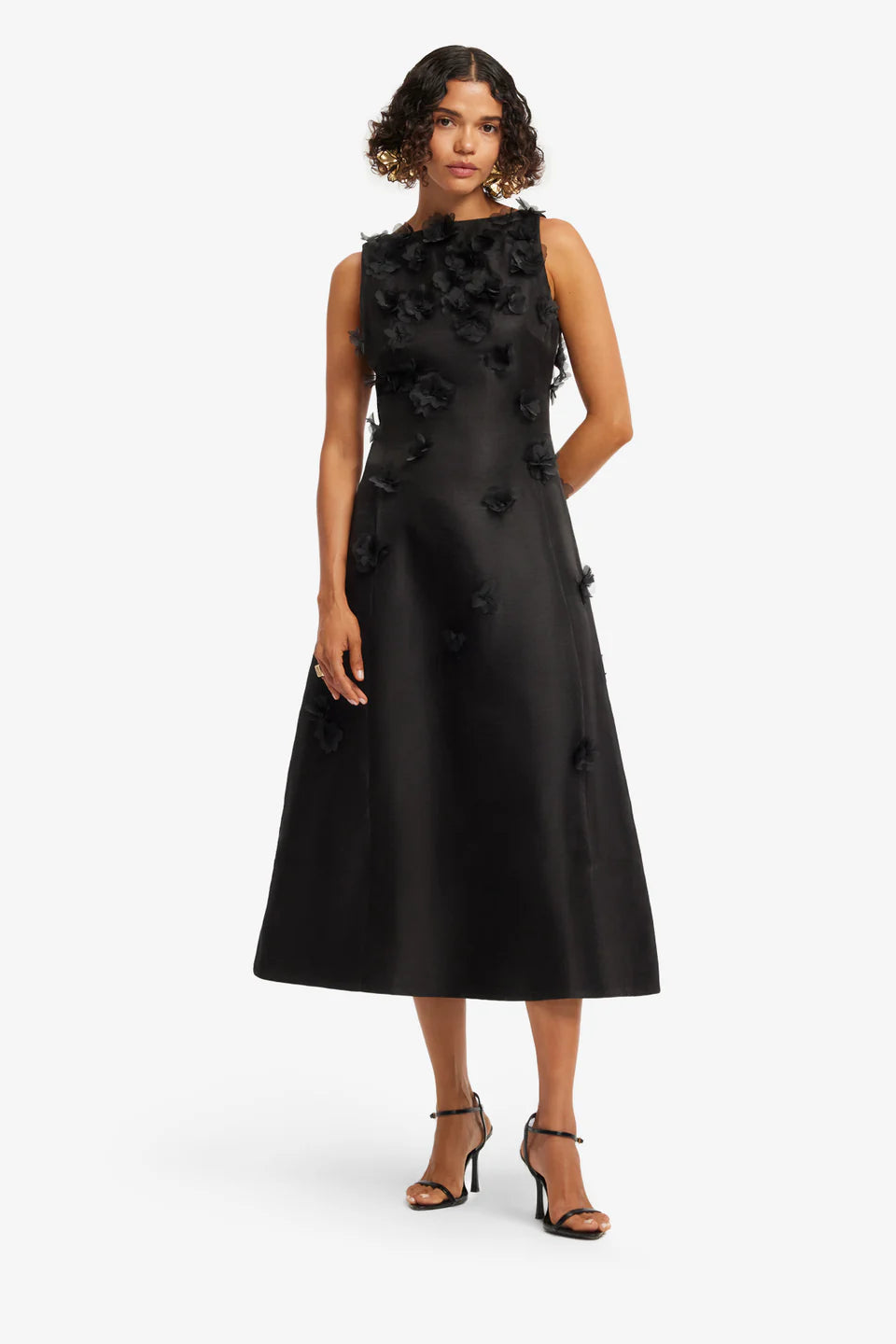 Cleo Petal Sleeveless Midi Dress