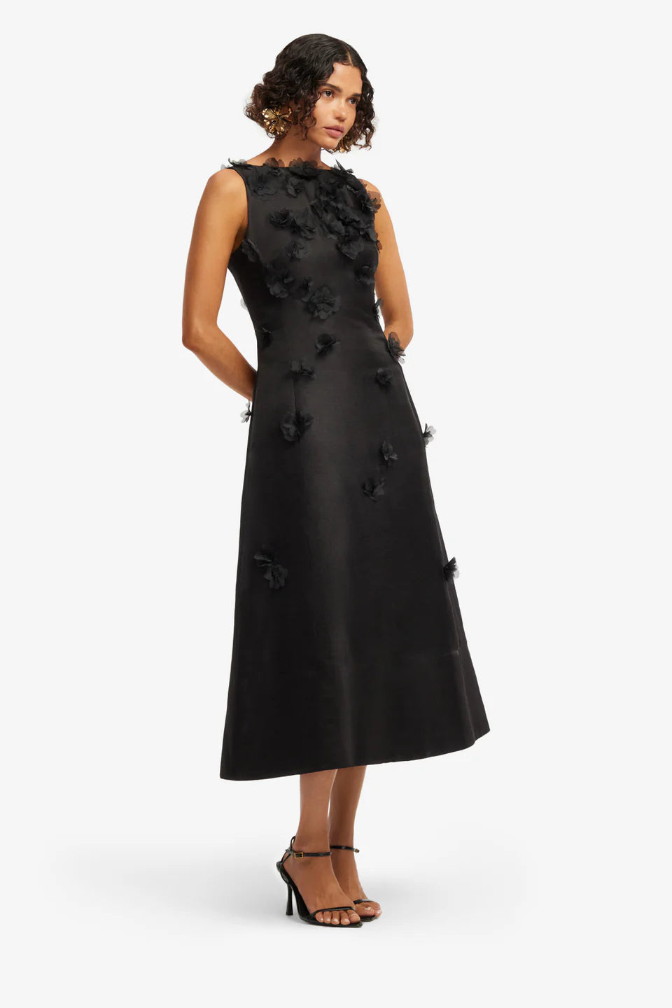 Cleo Petal Sleeveless Midi Dress