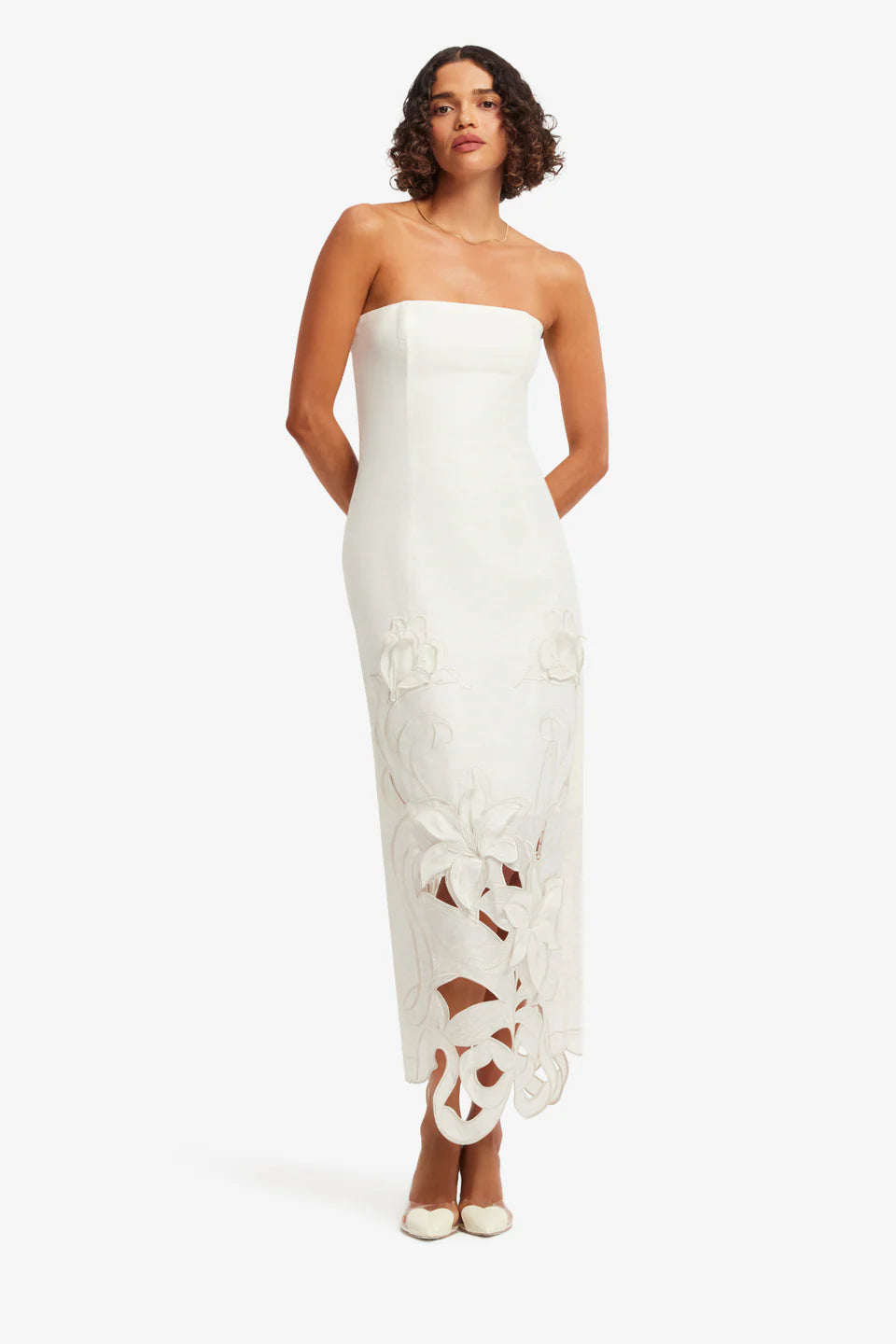 Rayna Appliqué Bustier Maxi Dress