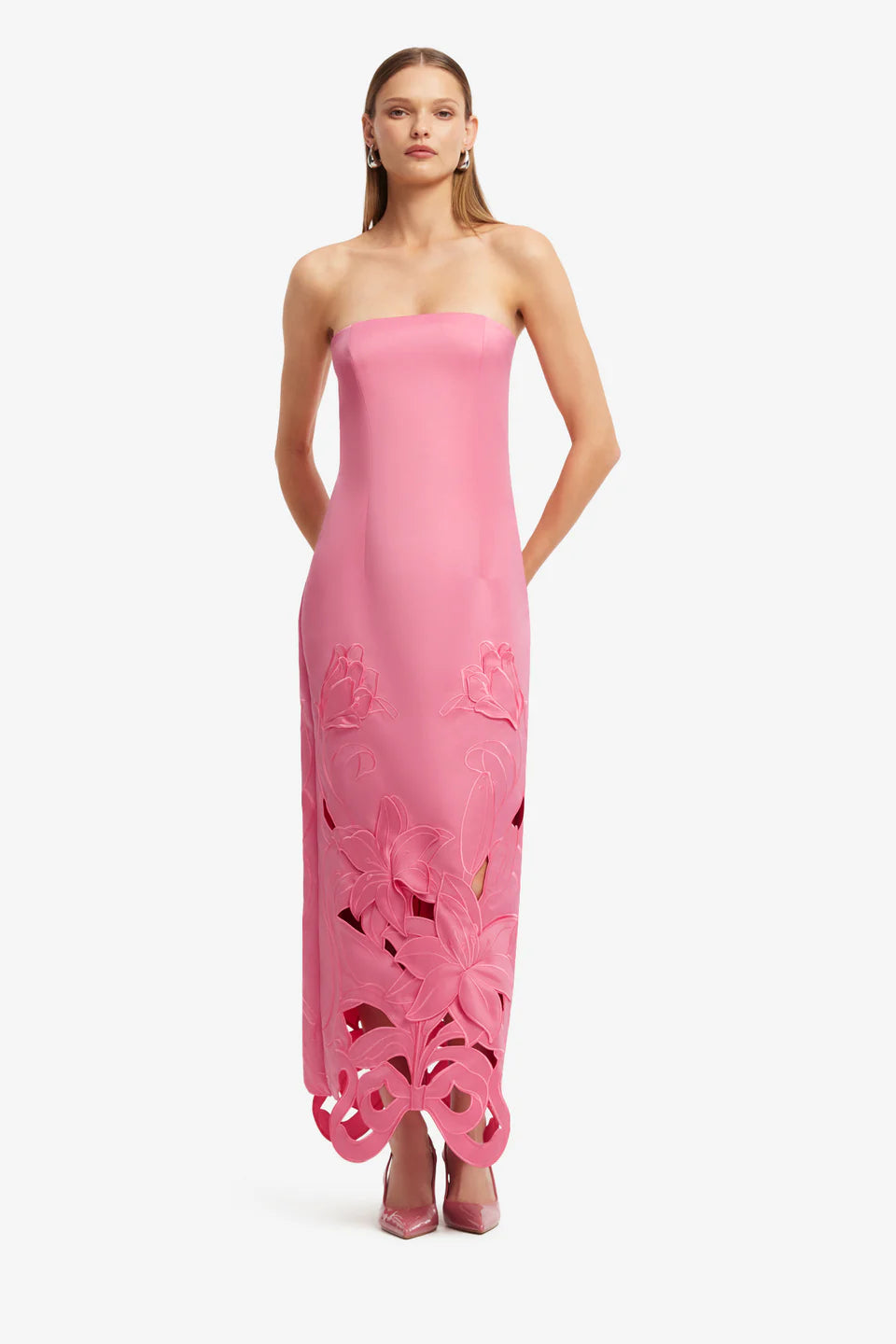 Rayna Appliqué Bustier Maxi Dress