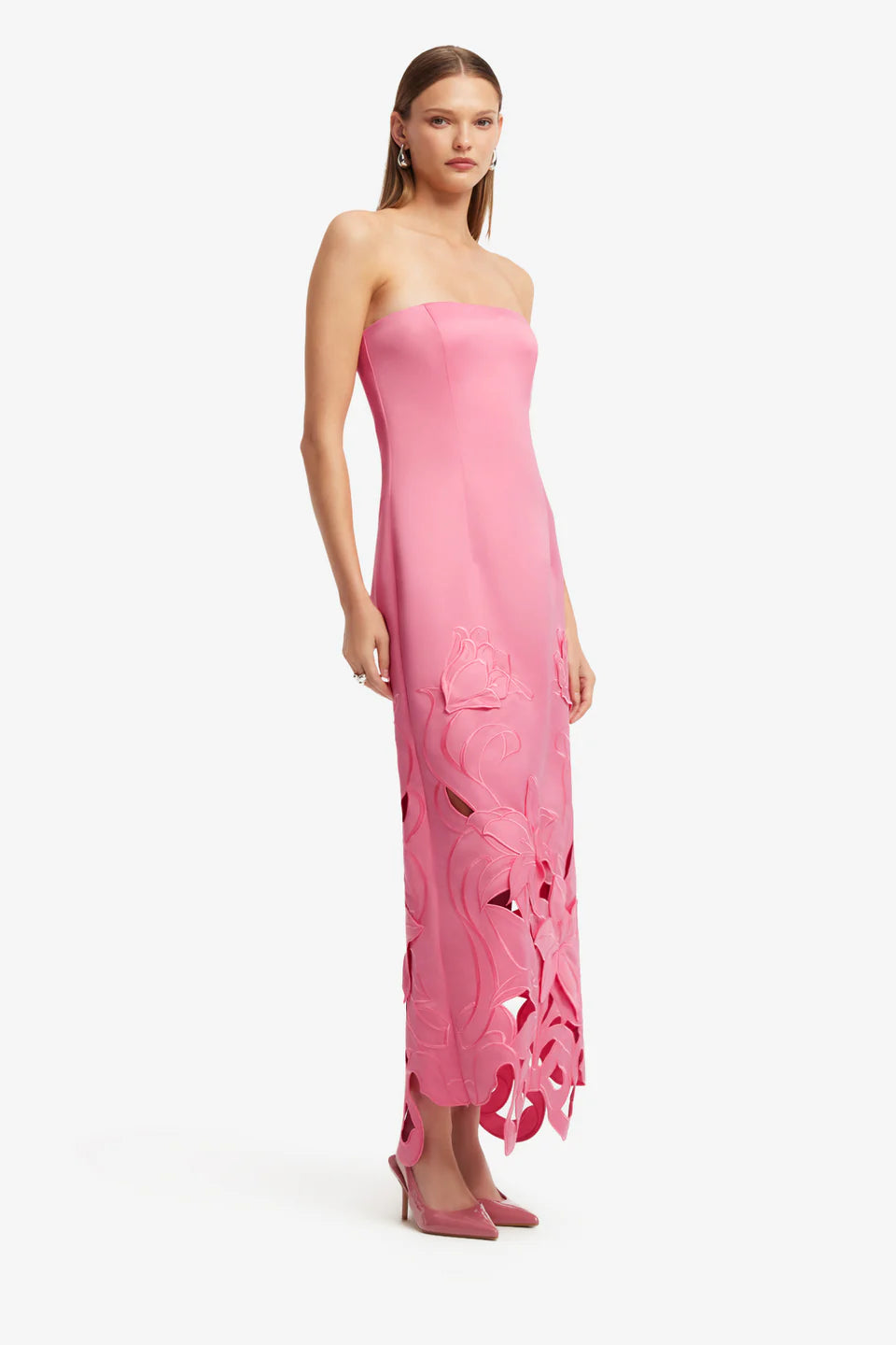 Rayna Appliqué Bustier Maxi Dress