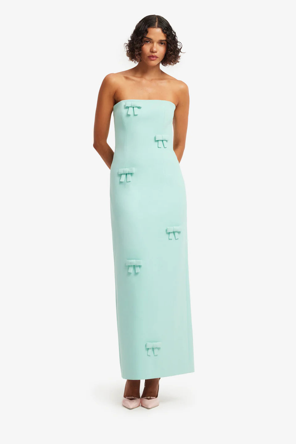 Rayna Bow Bustier Maxi Dress