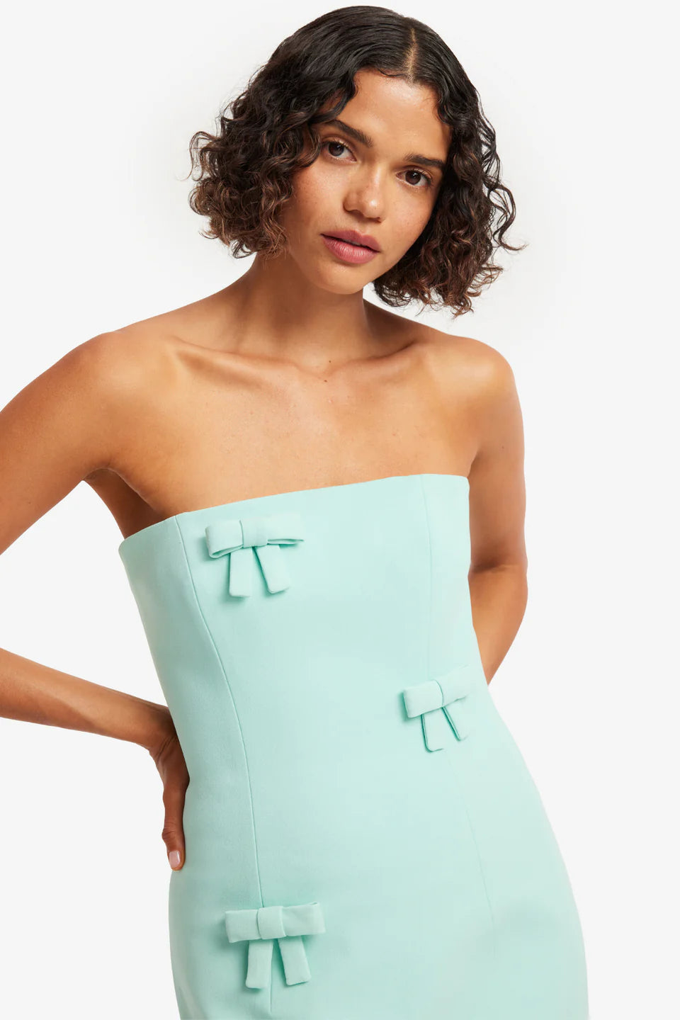 Rayna Bow Bustier Maxi Dress