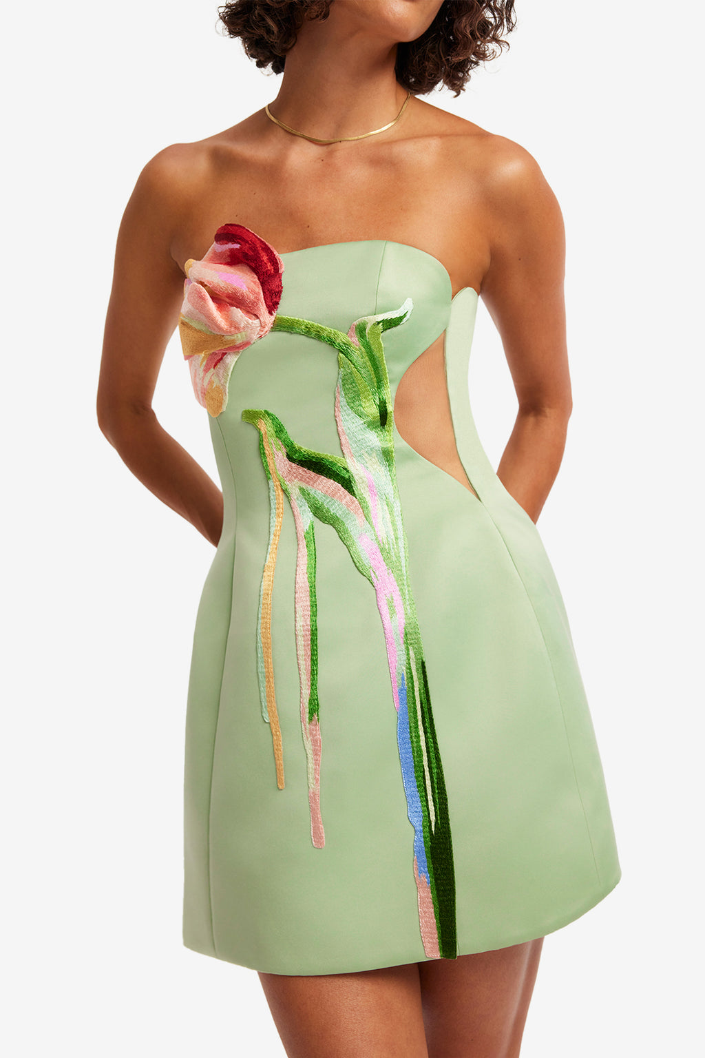 Roselle Cutout Bustier Mini Dress