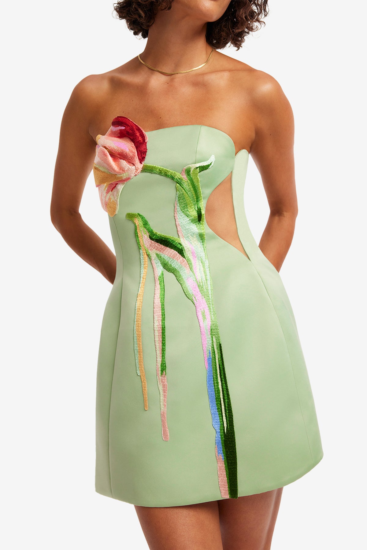 Roselle Cutout Bustier Mini Dress