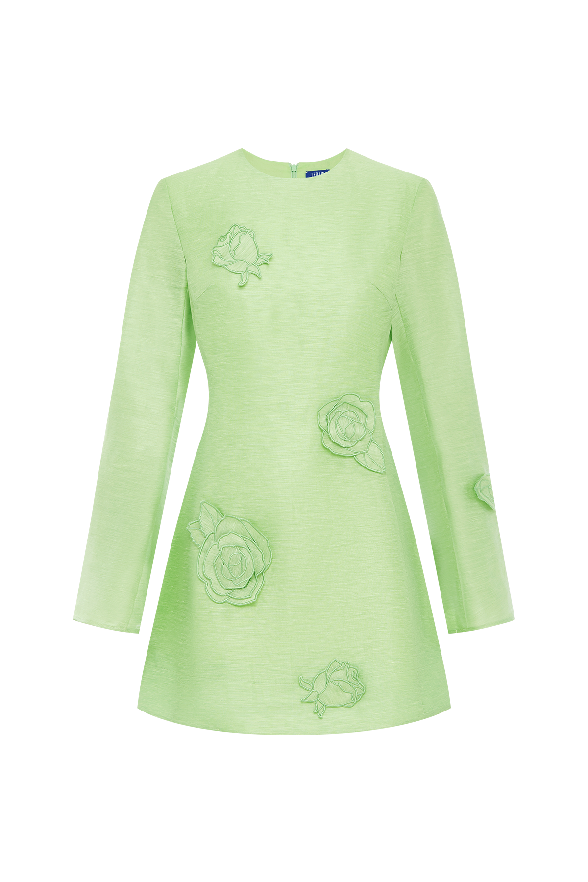 Suzanne Applique Long Sleeve Mini Dress