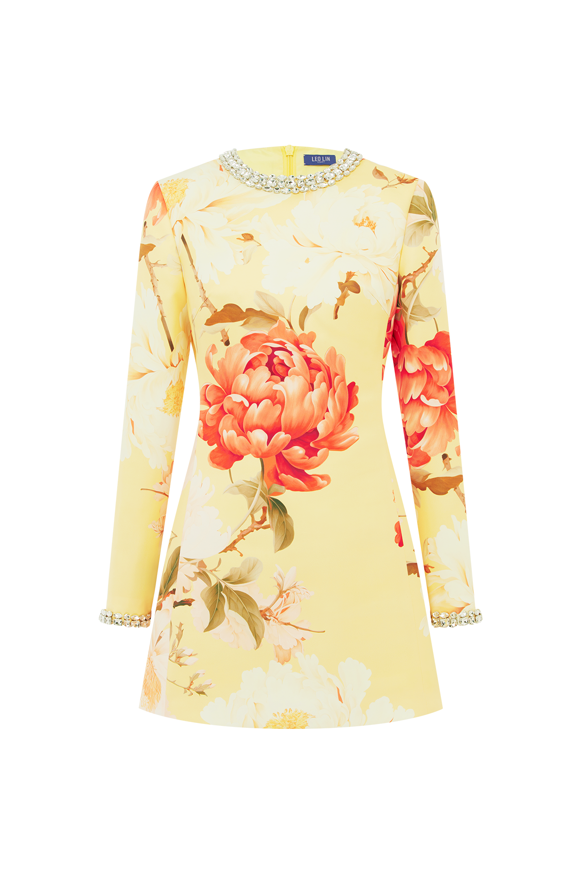 Aliza Embellished Long Sleeve Mini Dress