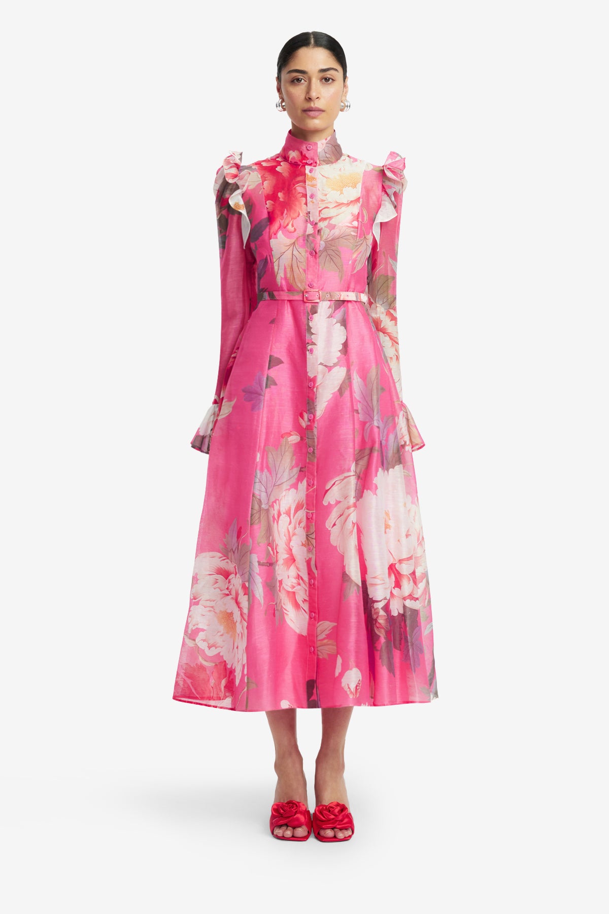 Katrina Butterfly Sleeve Midi Dress