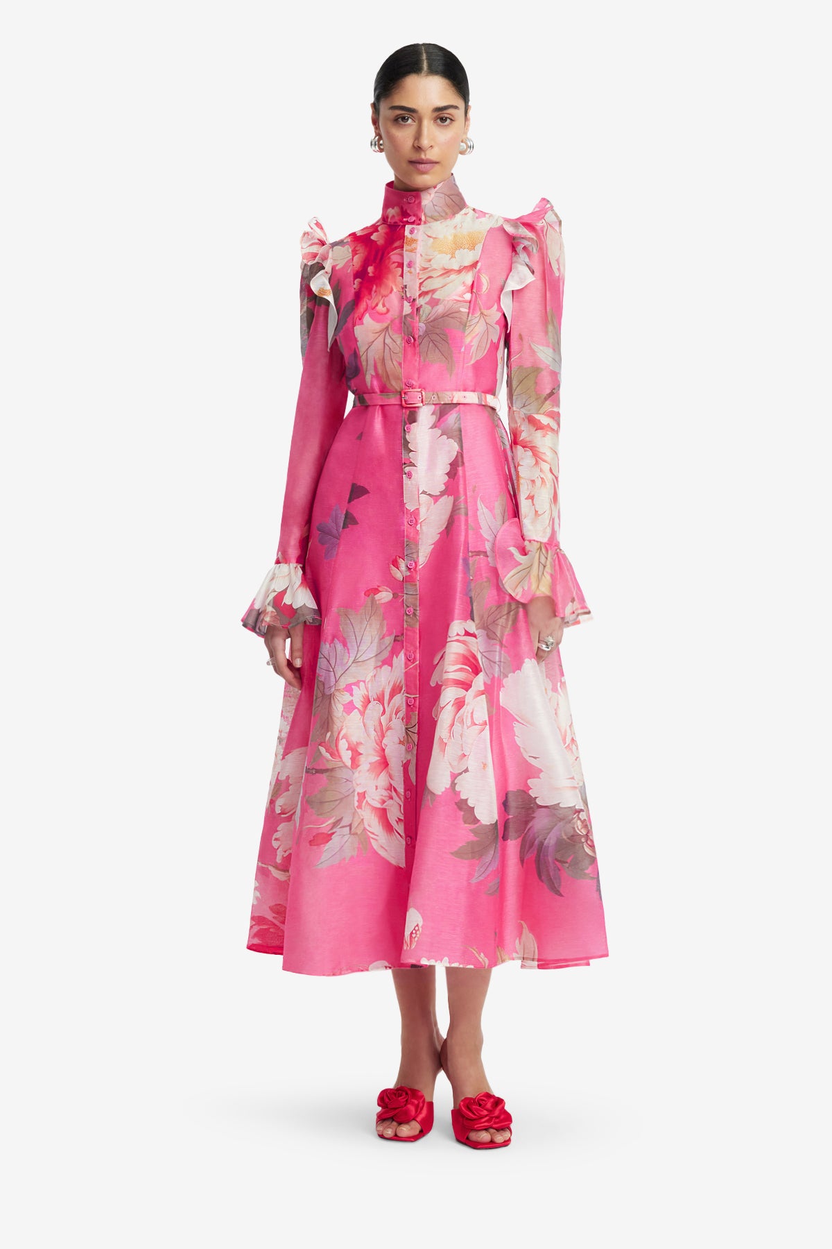 Katrina Butterfly Sleeve Midi Dress