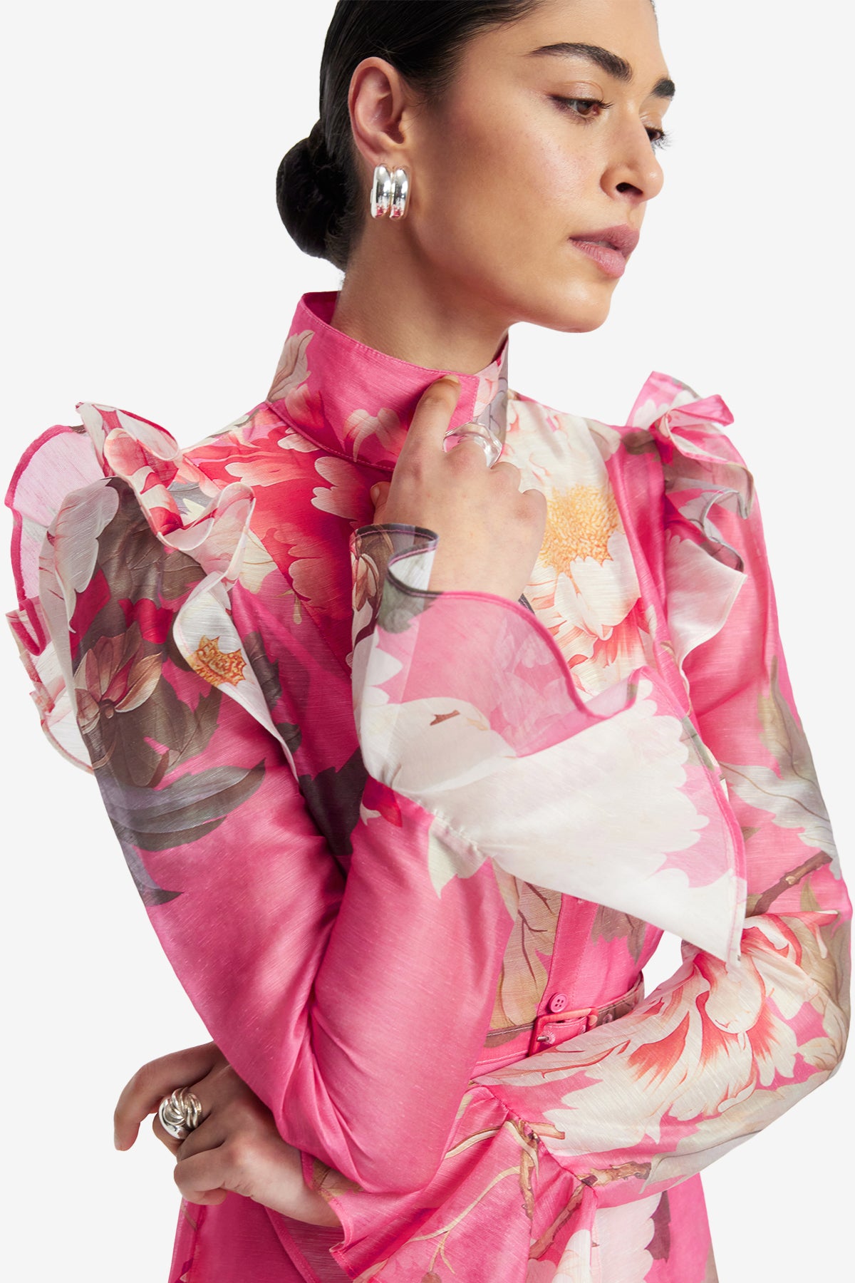 katrina butterfly sleeve midi dress Leo lin Katrina Butterfly Sleeve Midi Dress ABC Dress Hire