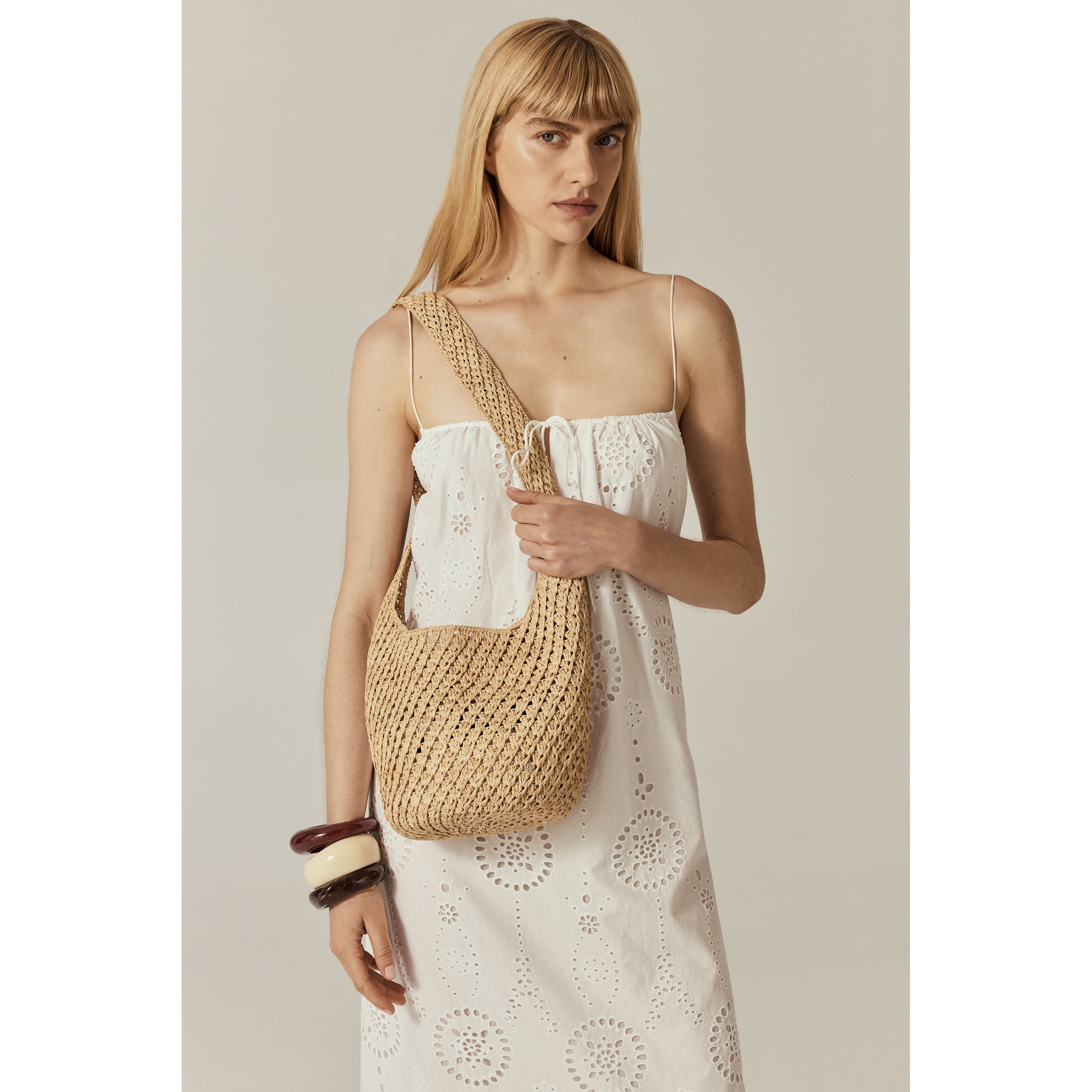 Lani Raffia Crochet Small Natural