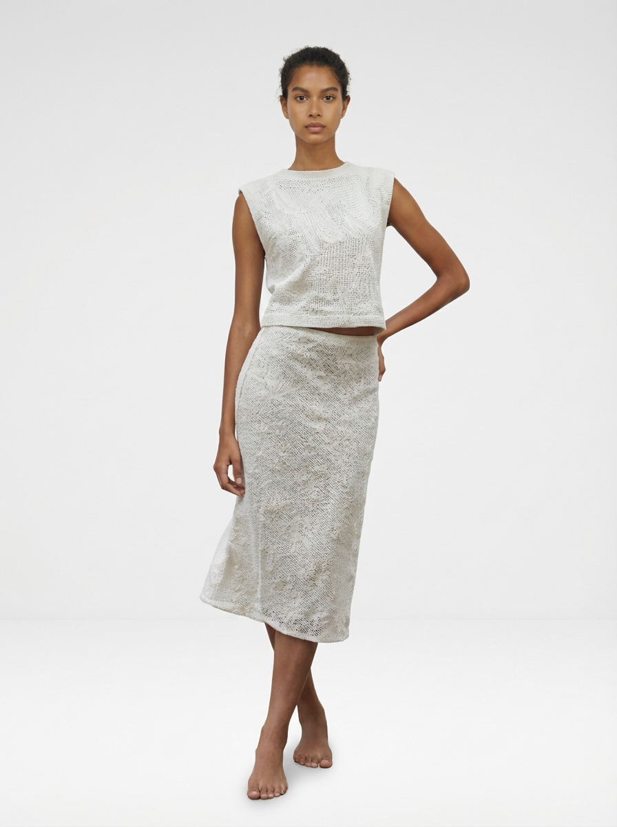 Jones Slip Skirt White
