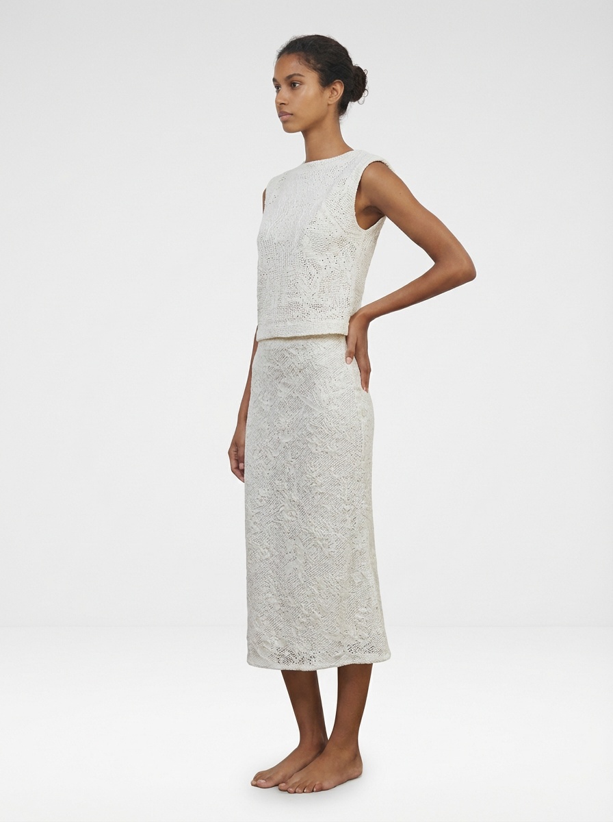 Jones Slip Skirt White