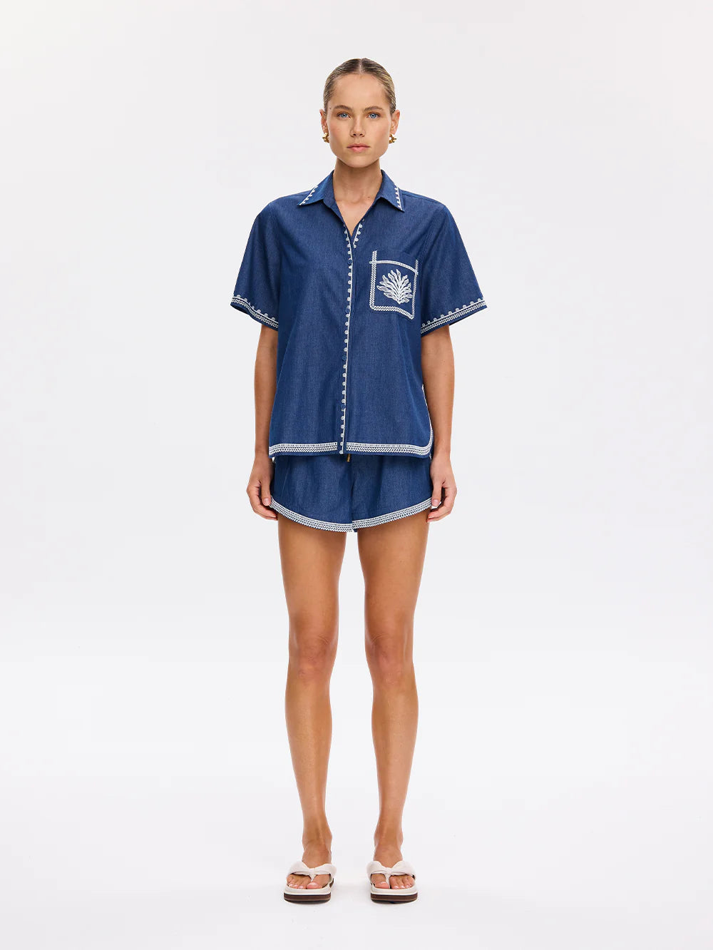 Emile Chambray Shirt Blue