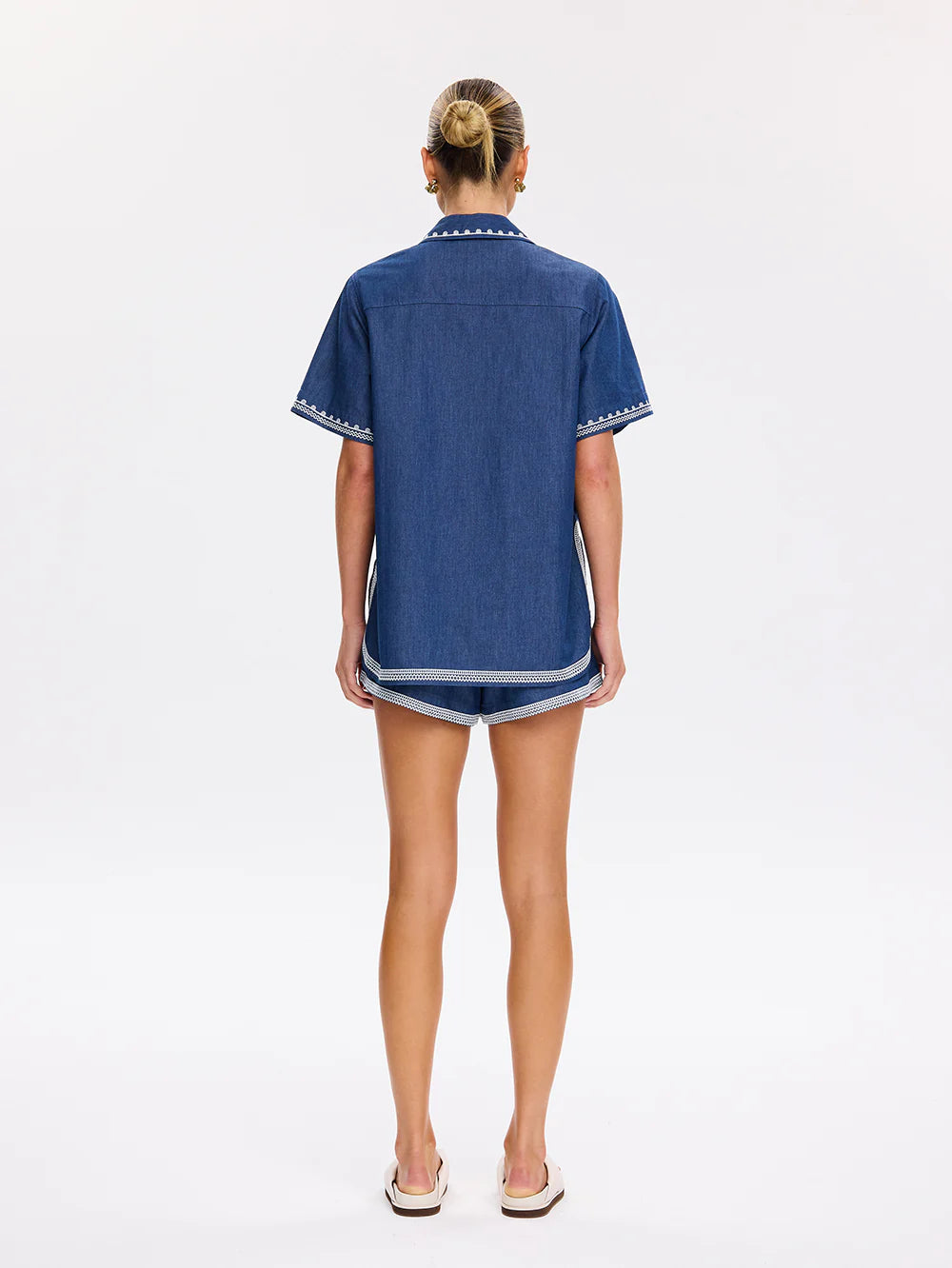 Emile Chambray Short Blue