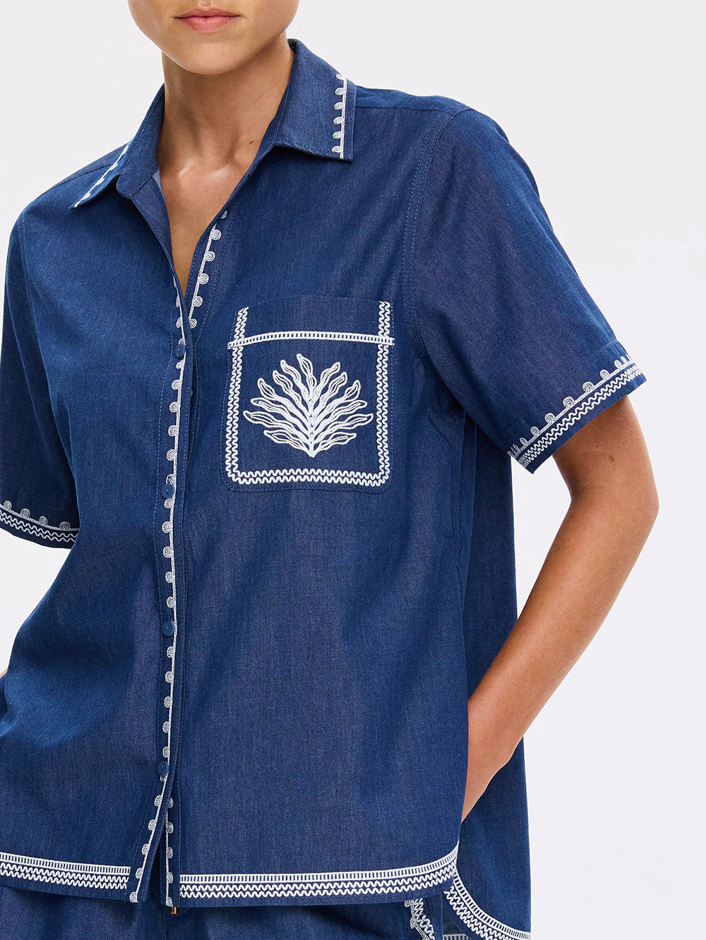 Emile Chambray Shirt Blue