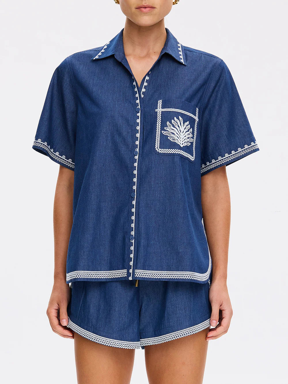 Emile Chambray Shirt Blue