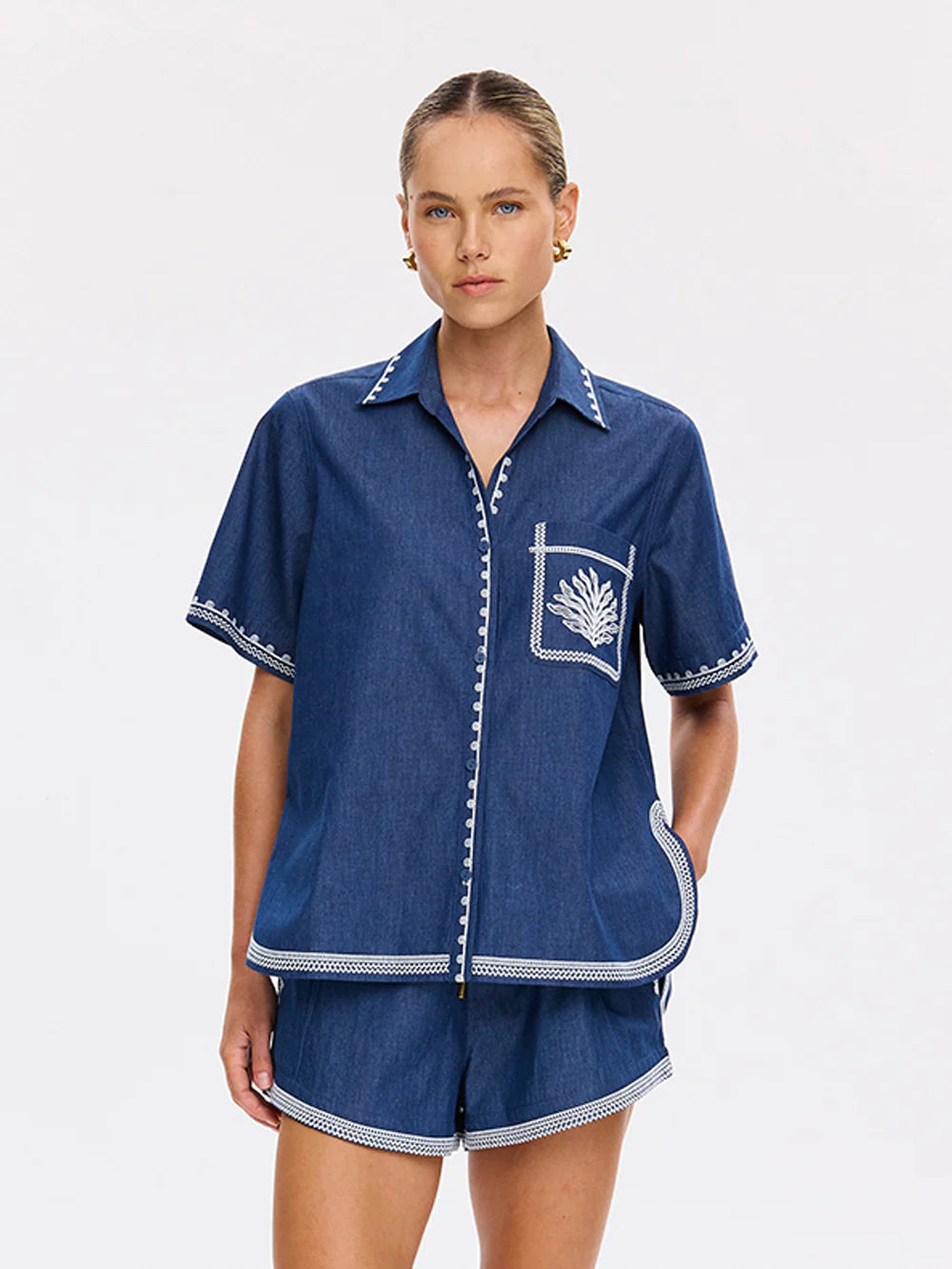Emile Chambray Shirt Blue