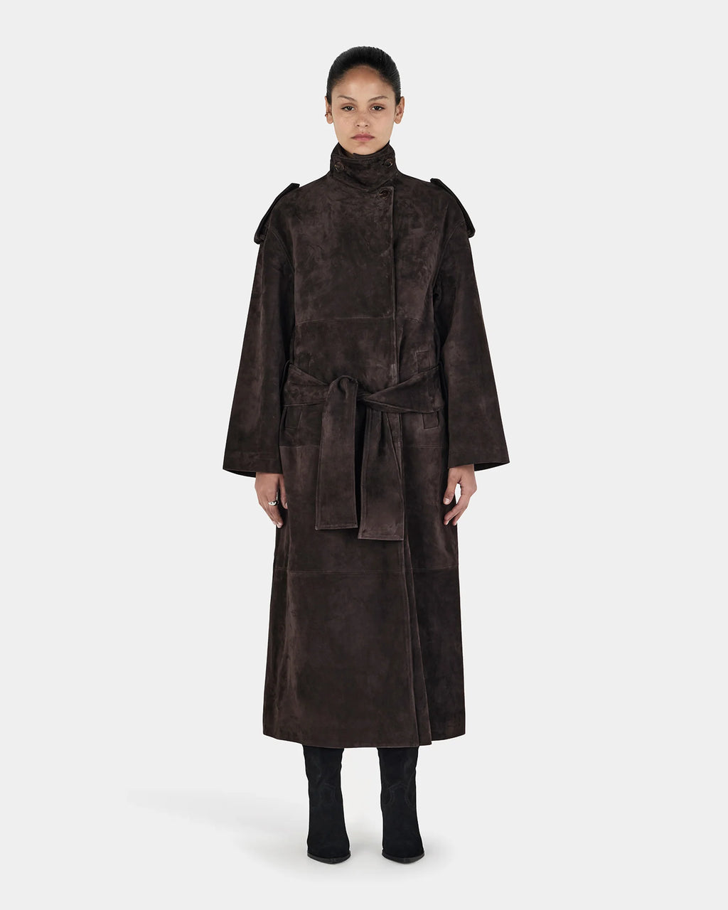 Minori Leather Trench Coat
