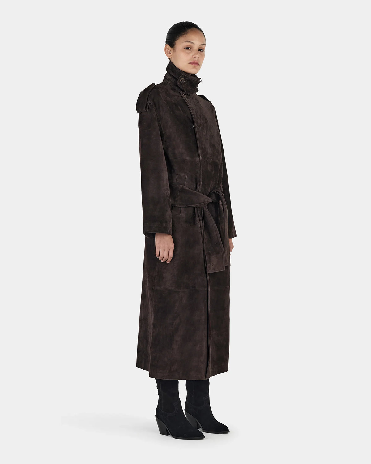 Minori Leather Trench Coat