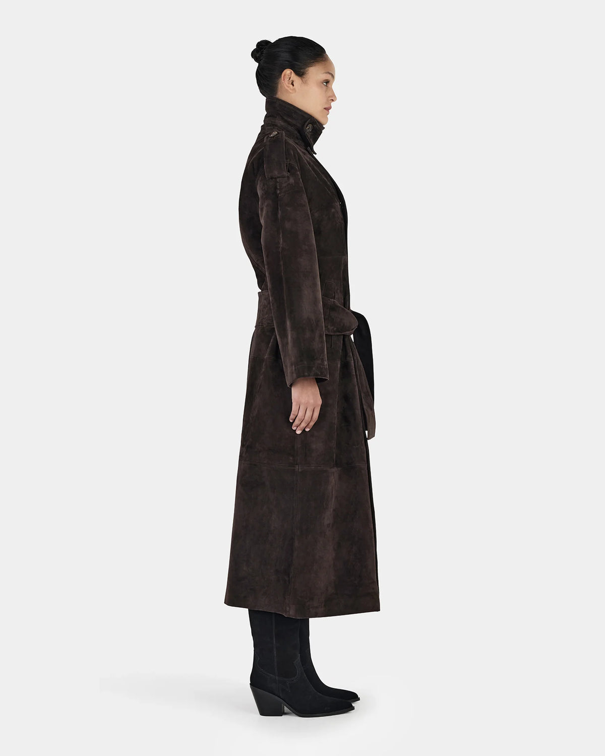Minori Leather Trench Coat