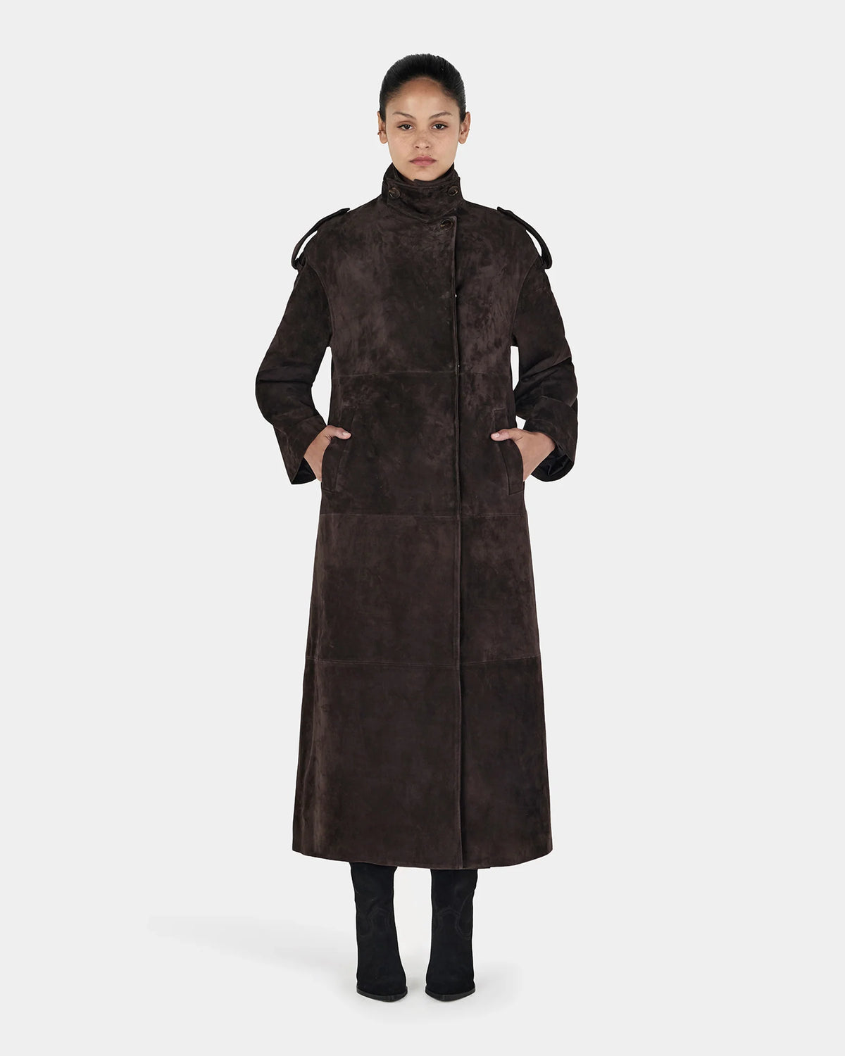 Minori Leather Trench Coat