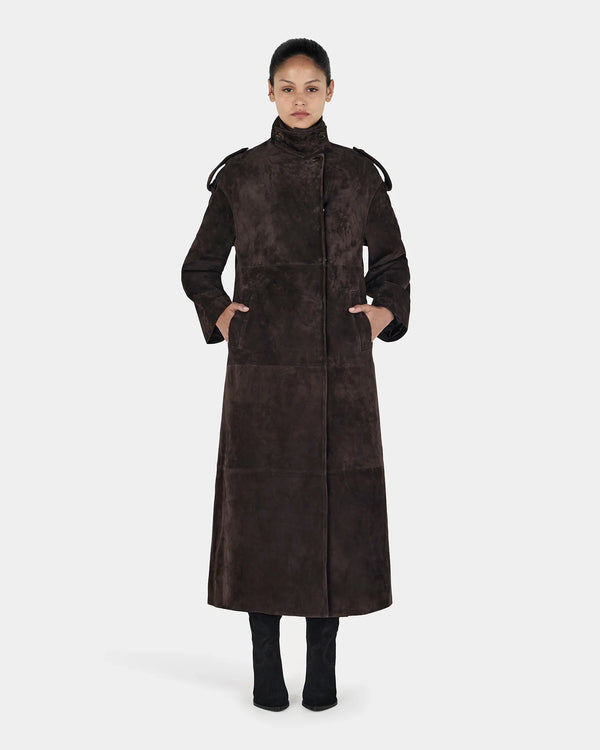 Minori Leather Trench Coat