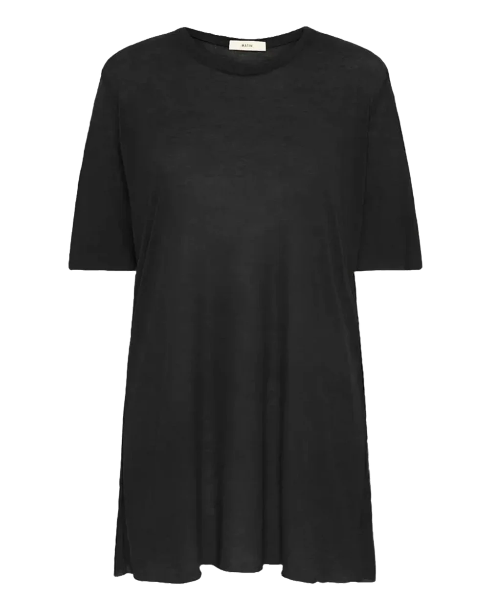 Italian Fine Knit Short Sleeved Top Black
