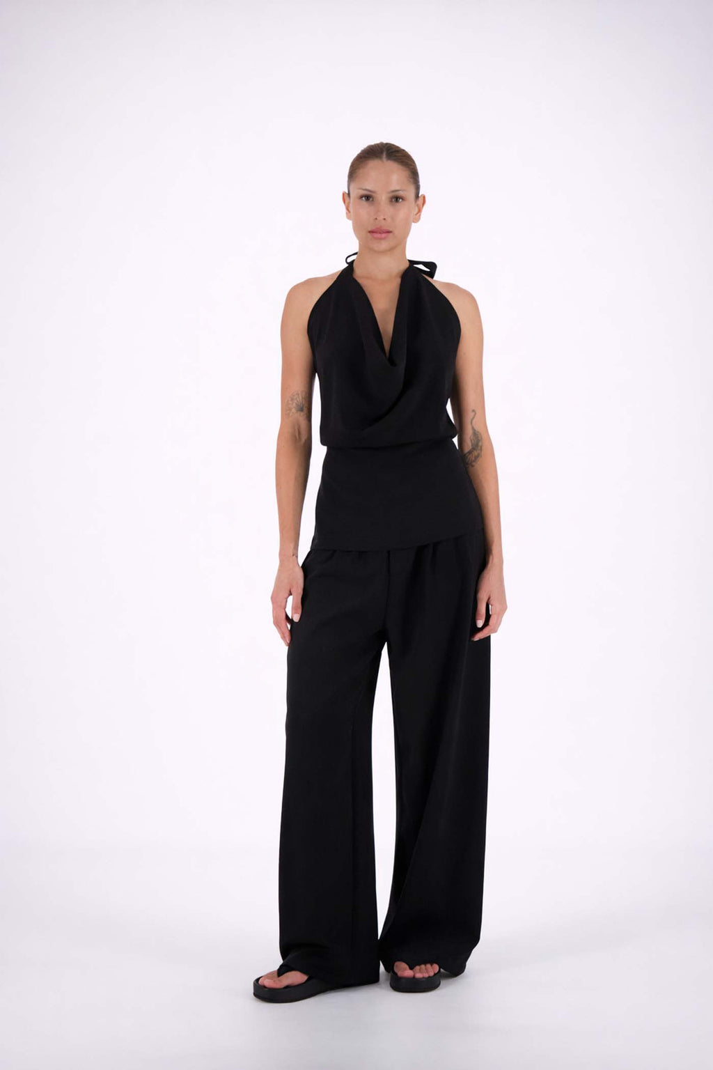 Melissa Tie Top Black