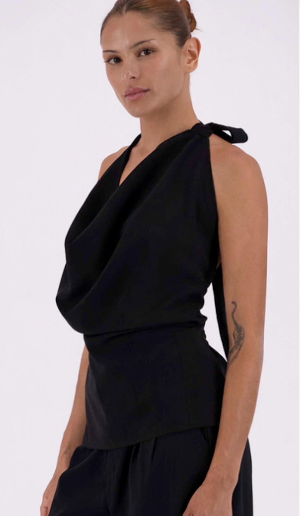 Melissa Tie Top Black
