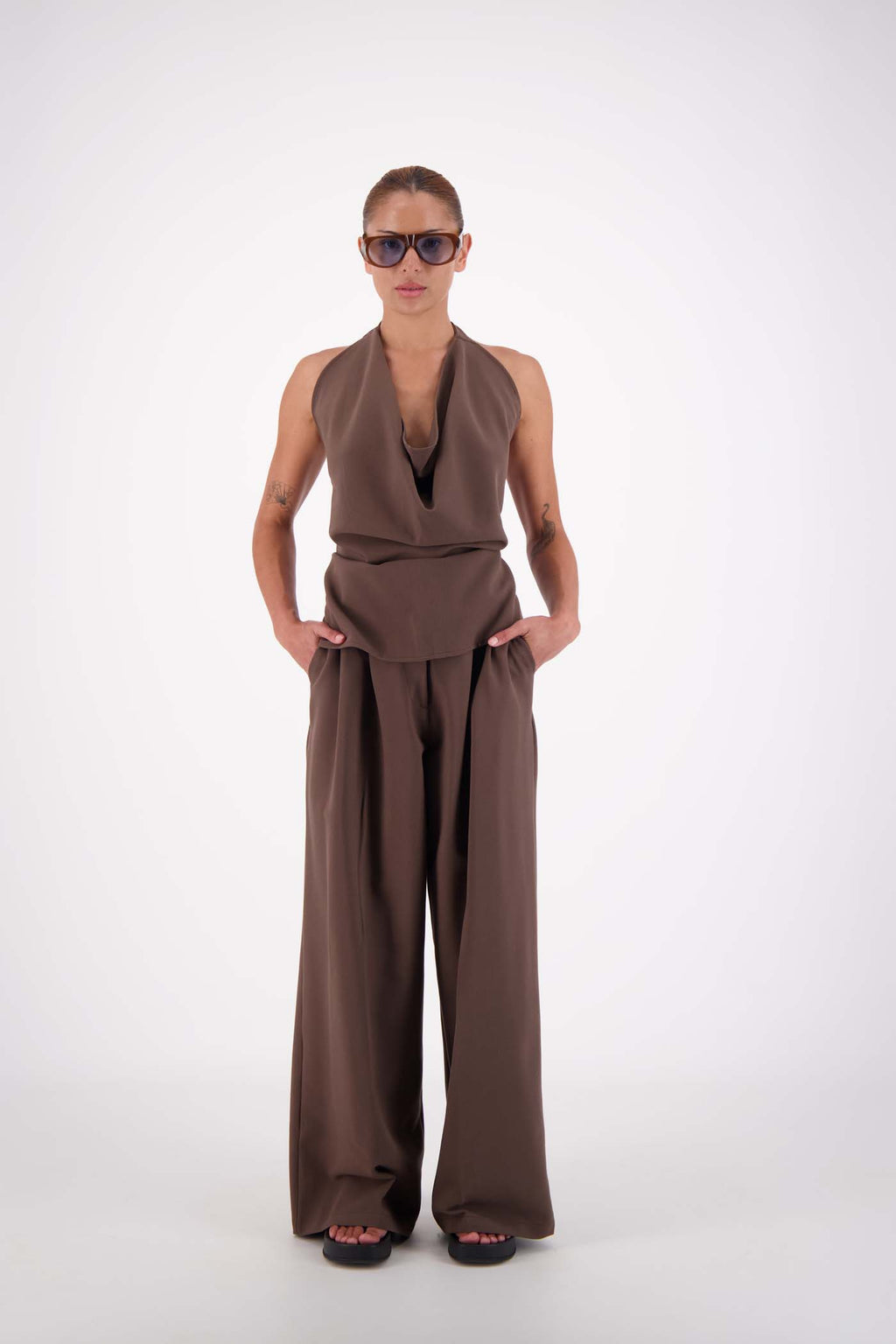 Melissa Tie Top Taupe