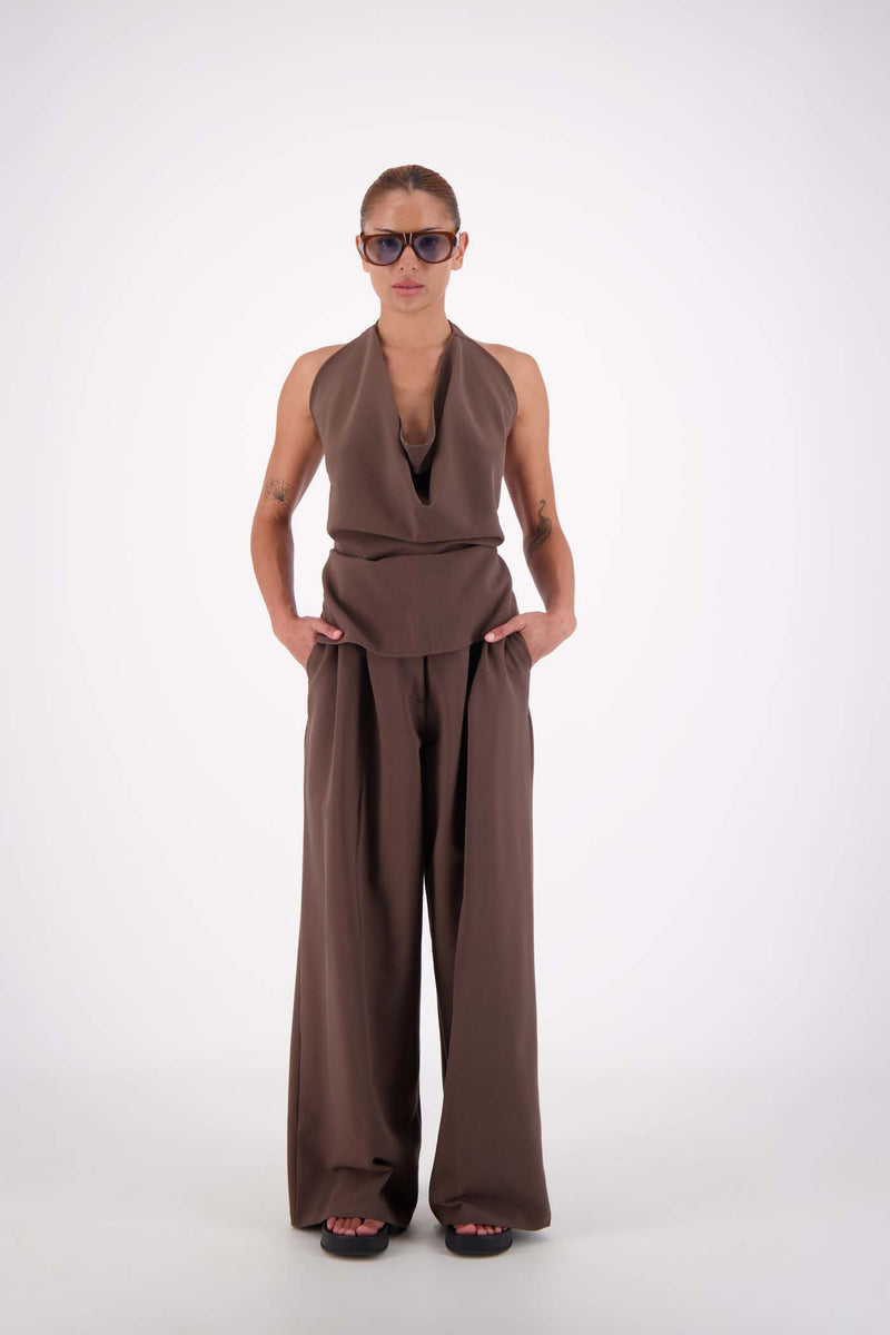 Melissa Tie Top Taupe