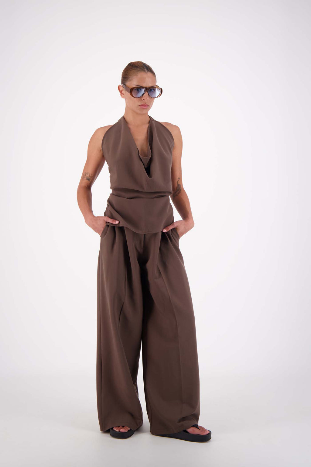 Melissa Tie Top Taupe