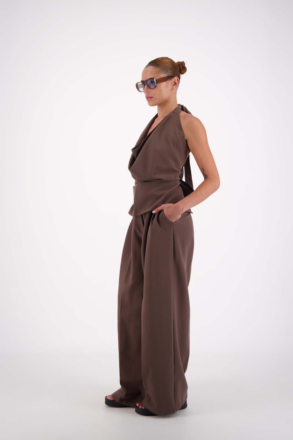 Melissa Tie Top Taupe