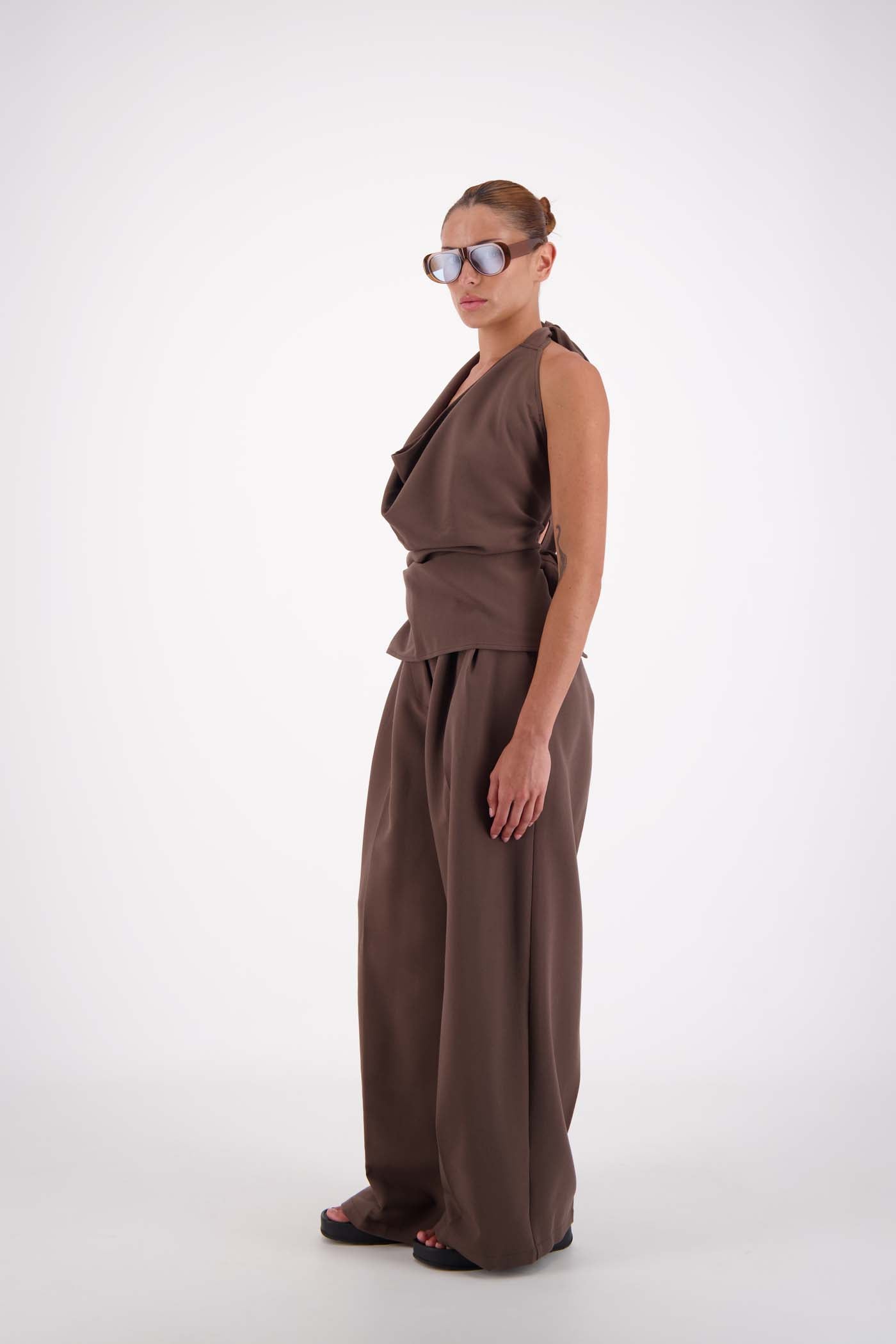 Melissa Tie Top Taupe