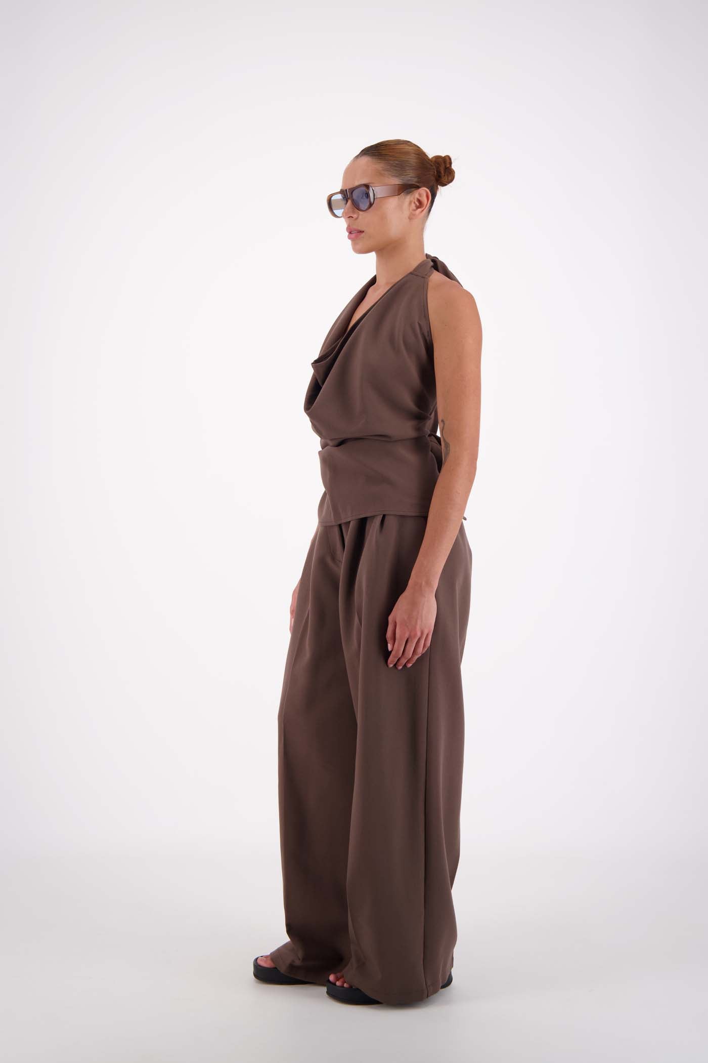 Melissa Tie Top Taupe