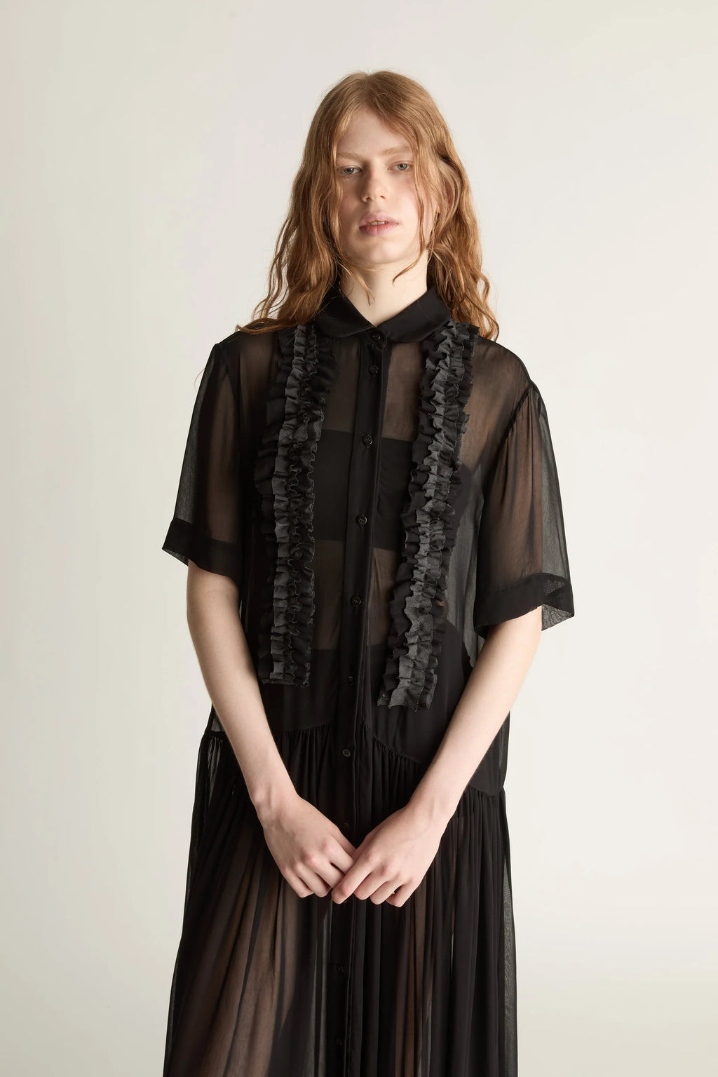 Millie Ruffle Shirt Dress