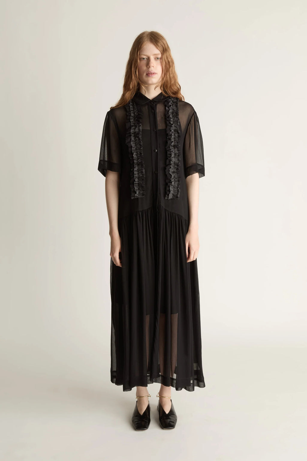 Millie Ruffle Shirt Dress