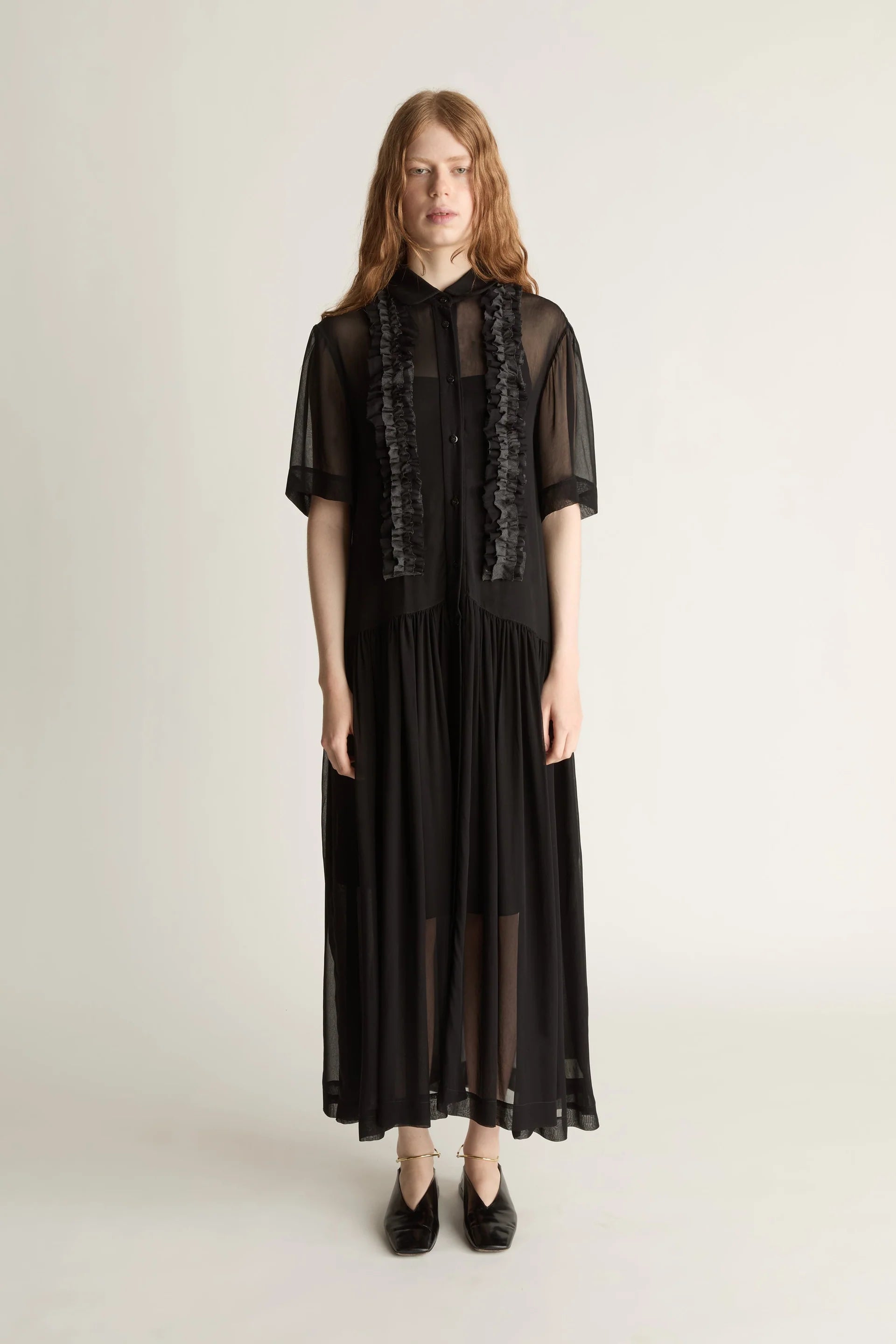 Millie Ruffle Shirt Dress