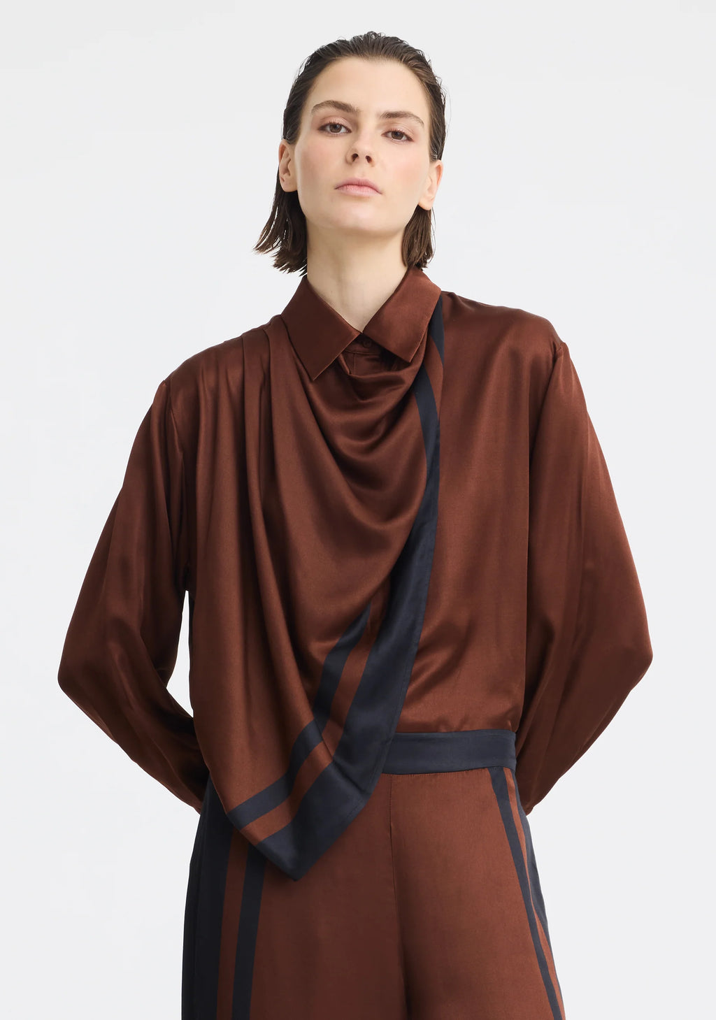 Audrina Scarf Shirt