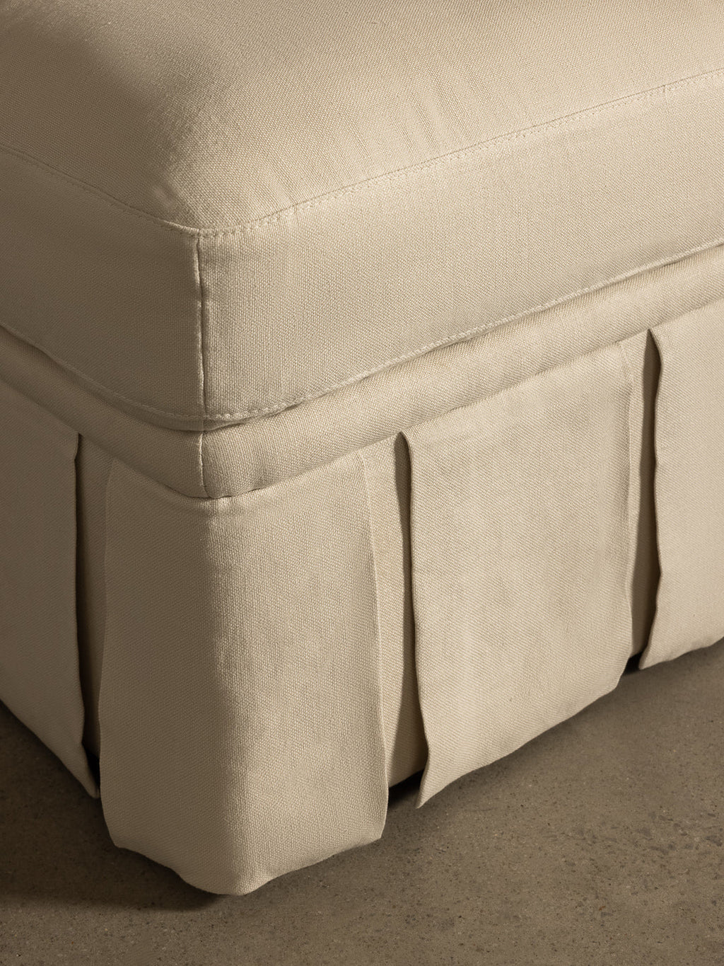 Nora Ottoman Large Creme