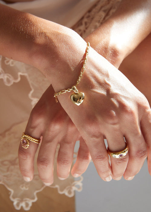 18ct Yellow Gold Mini Heart Charm