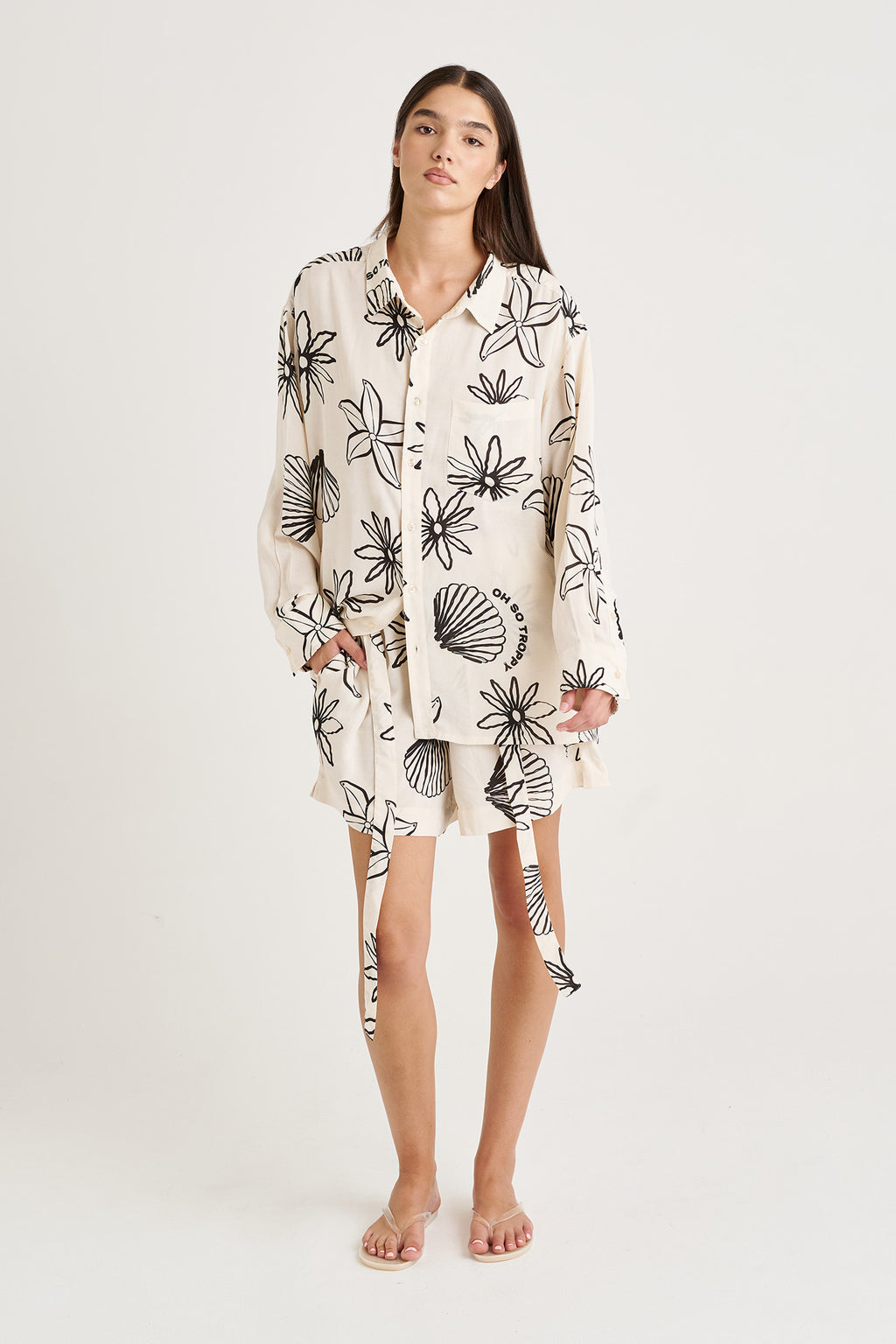 Sea Bloom Troppy Tie Shorts
