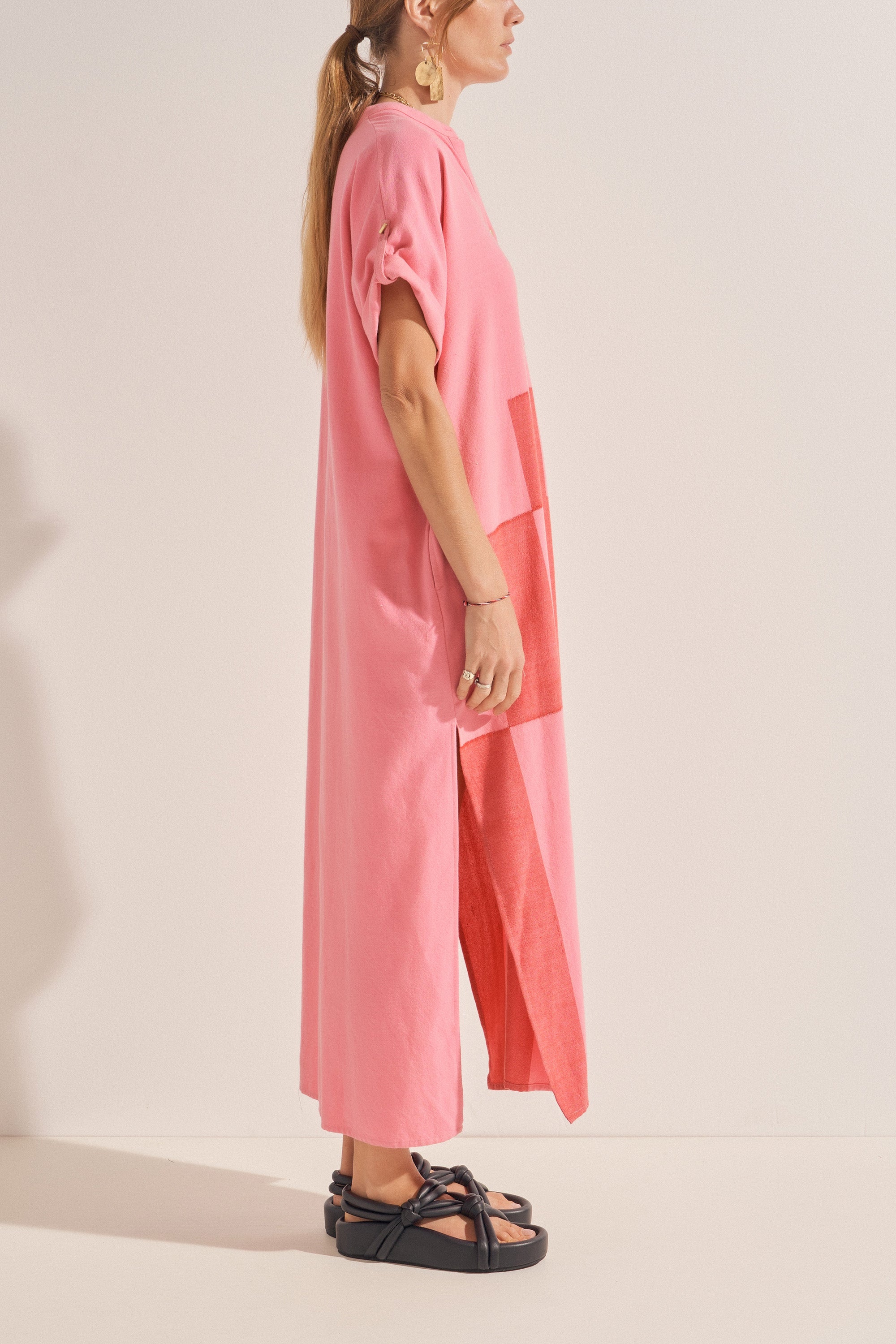 Castor Pink Broken Stripe Caftan