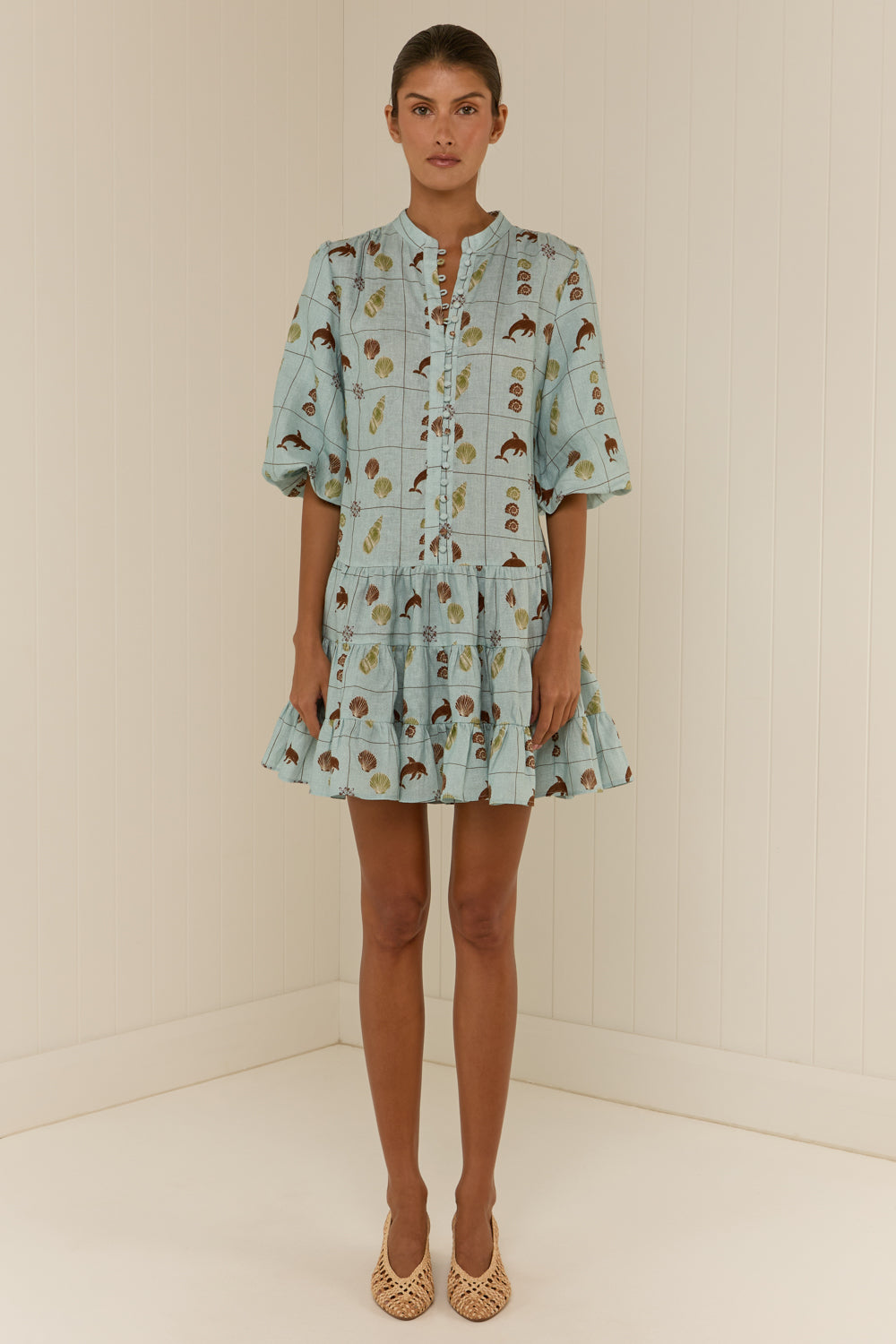 Ruba Mini Dress Seashell Tile