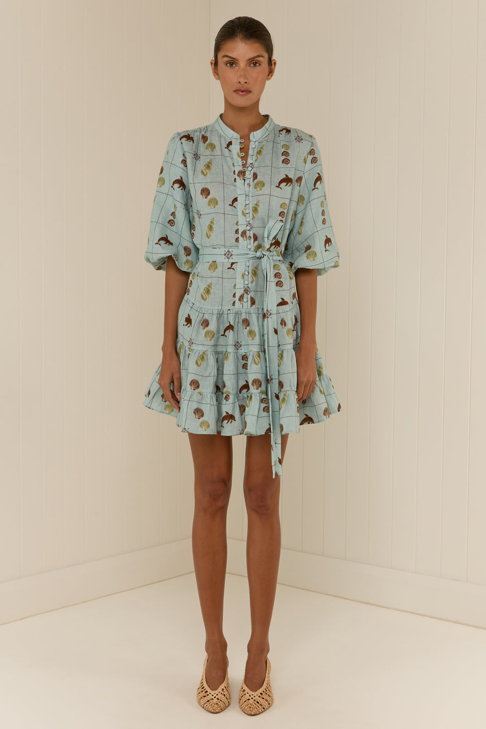 Ruba Mini Dress Seashell Tile