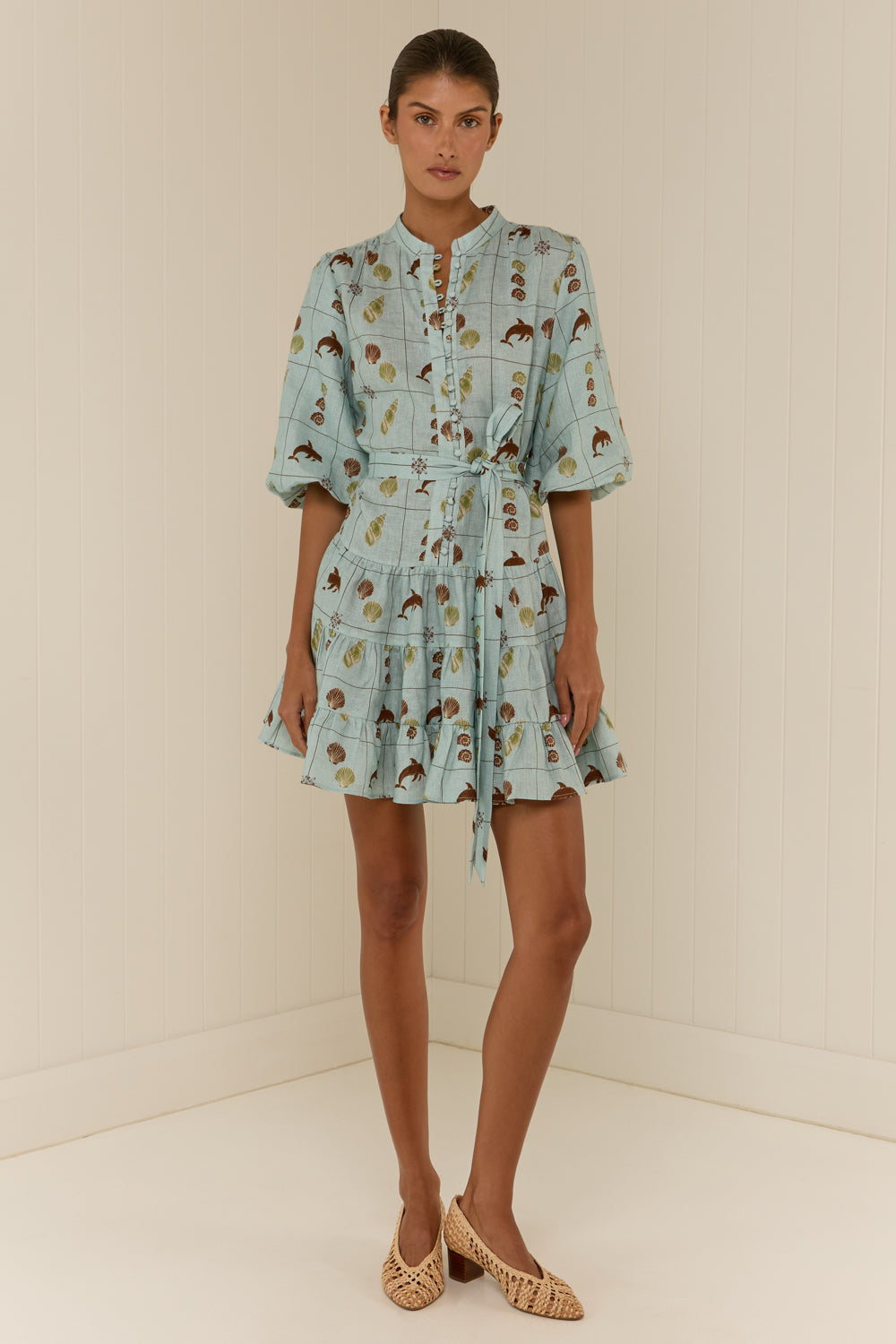 Ruba Mini Dress Seashell Tile