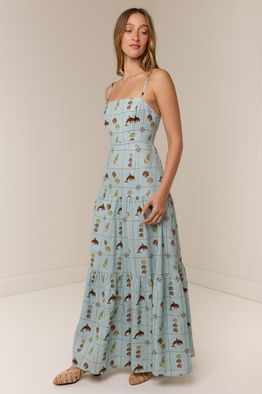 Celine Maxi Dress Seashell Tile