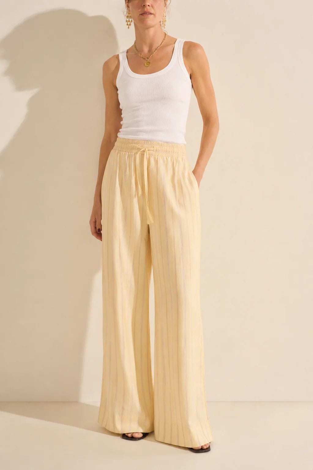 Pellias Killini Stripe Silk Pants