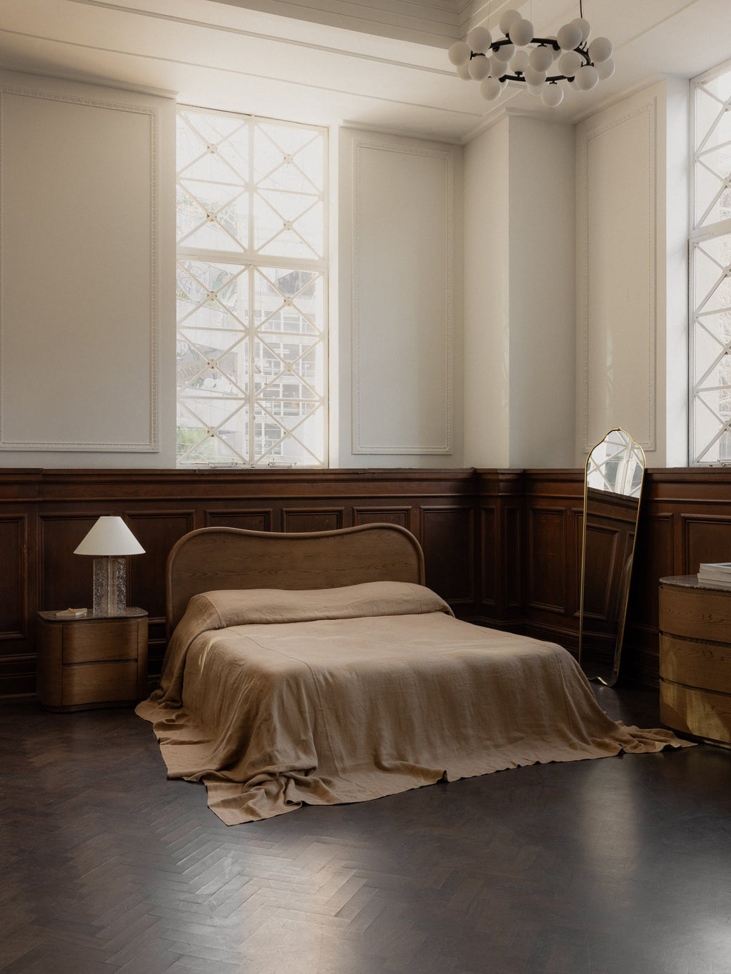 Senne Tall Mirror Brass